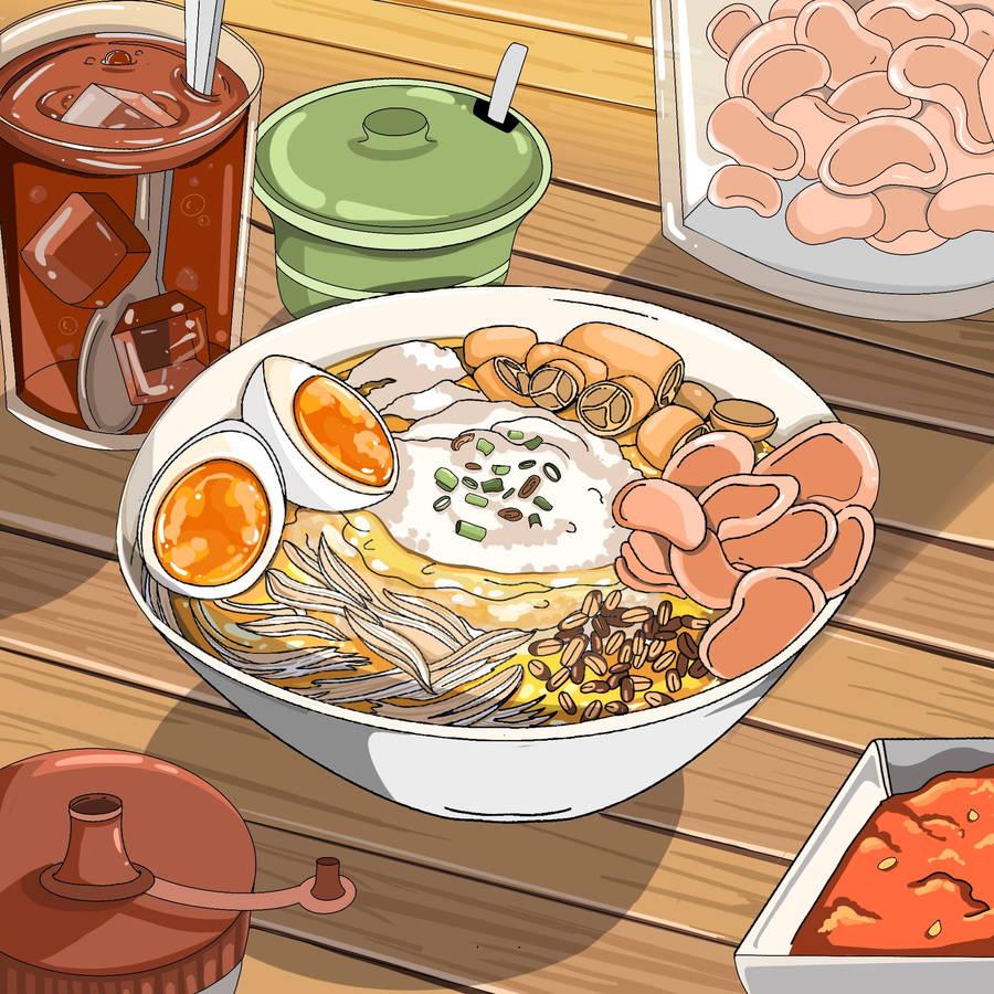 900x900 Download Asian Anime Food Ramen Wallpaper