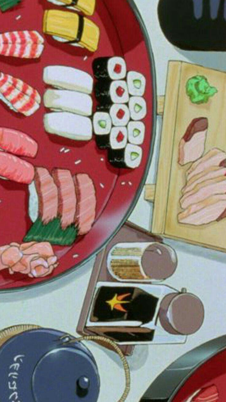 736x1309 H a f s a. Cute food art, Food illustrations, Anime wallpaper iphone