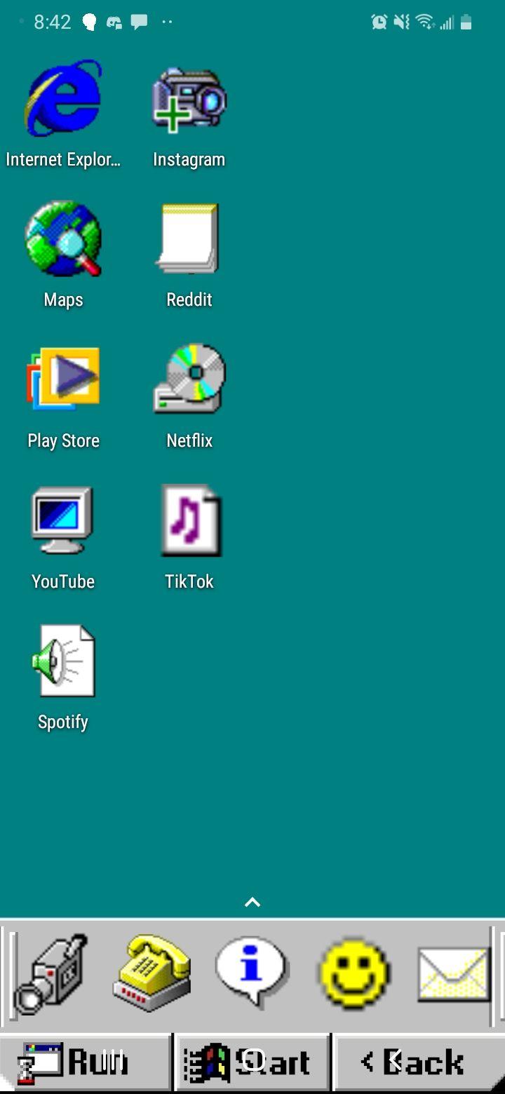 720x1560 Windows 98 inspired homescreen all apps function : windows98. Windows wallpaper, Homescreen, Windows 98