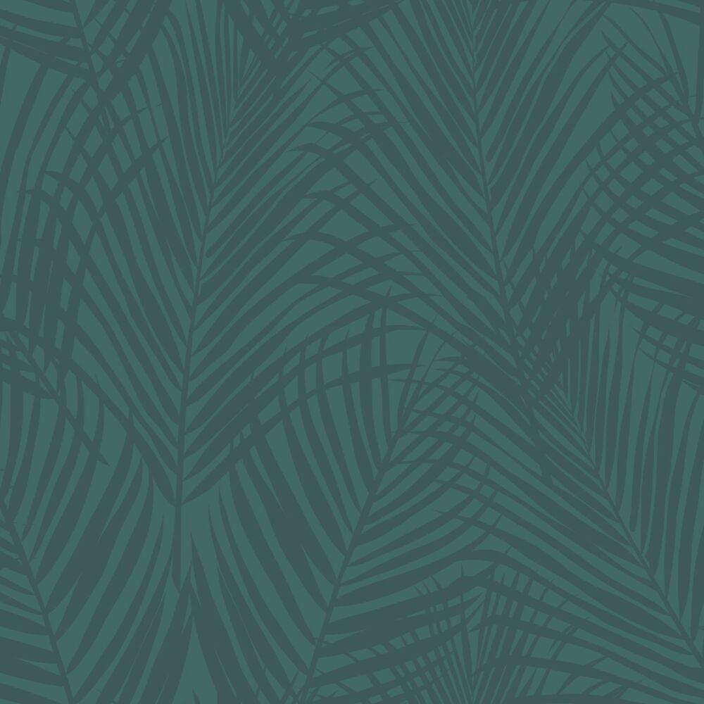 1000x1000 wallpaper palm leaves emerald green