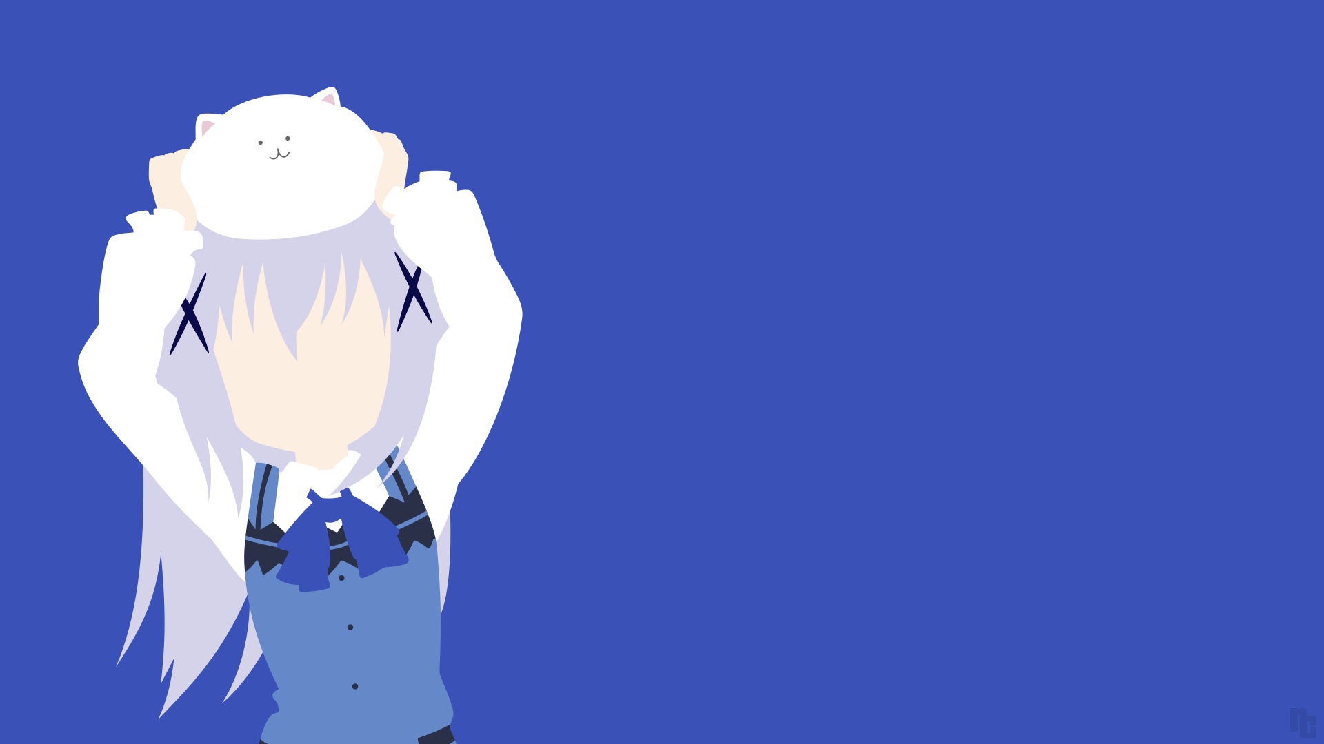 1920x1080 Minimalist Wallpaper. Chino + Tippy. Ordr Rabbit. Anime artwork, Minimalist wallpaper, Anime
