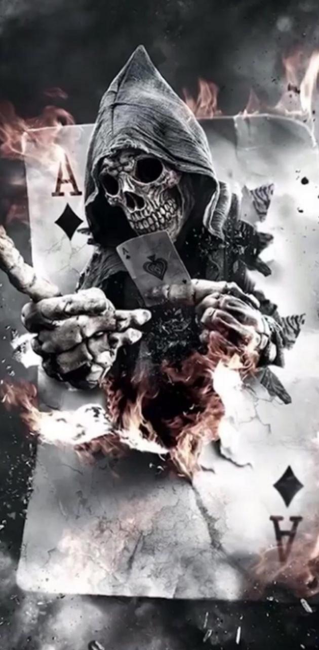 630x1280 Scary skeleton wallpaper