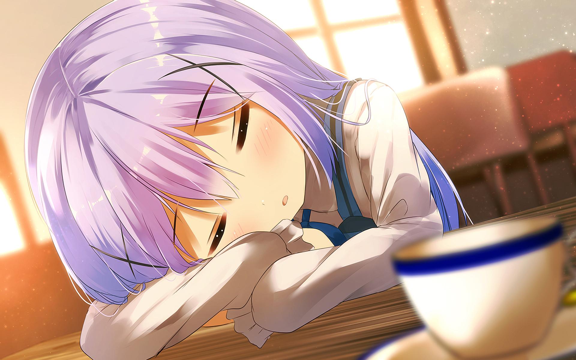 1920x1200 Download wallpaper Chino Kafu, sleeping girl, manga, Is the Order a Rabbit for desktop with resolution 1920x1200. High Quality HD picture wallpaper