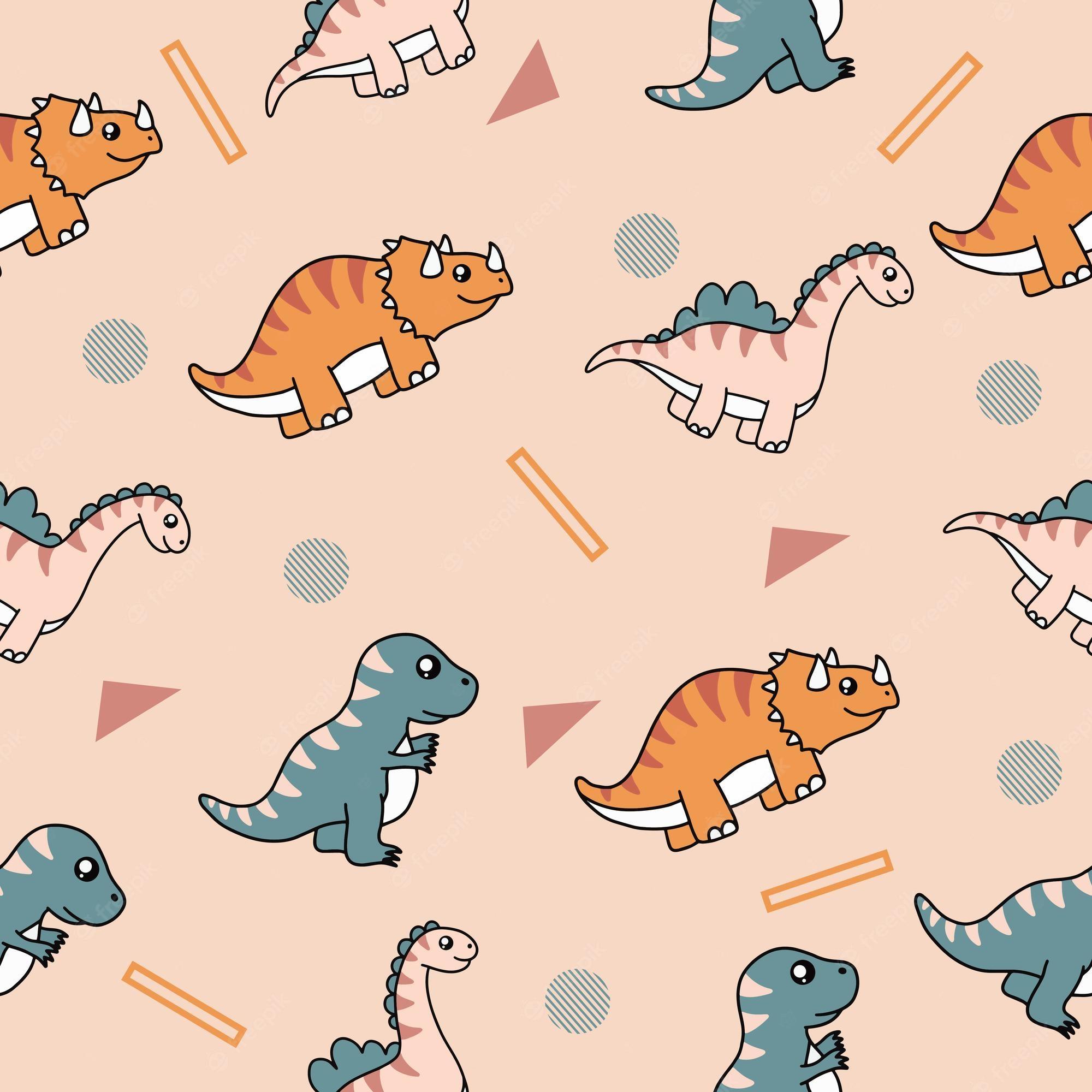 2000x2000 Dinosaur Cute Pattern Image. Free Vectors, & PSD