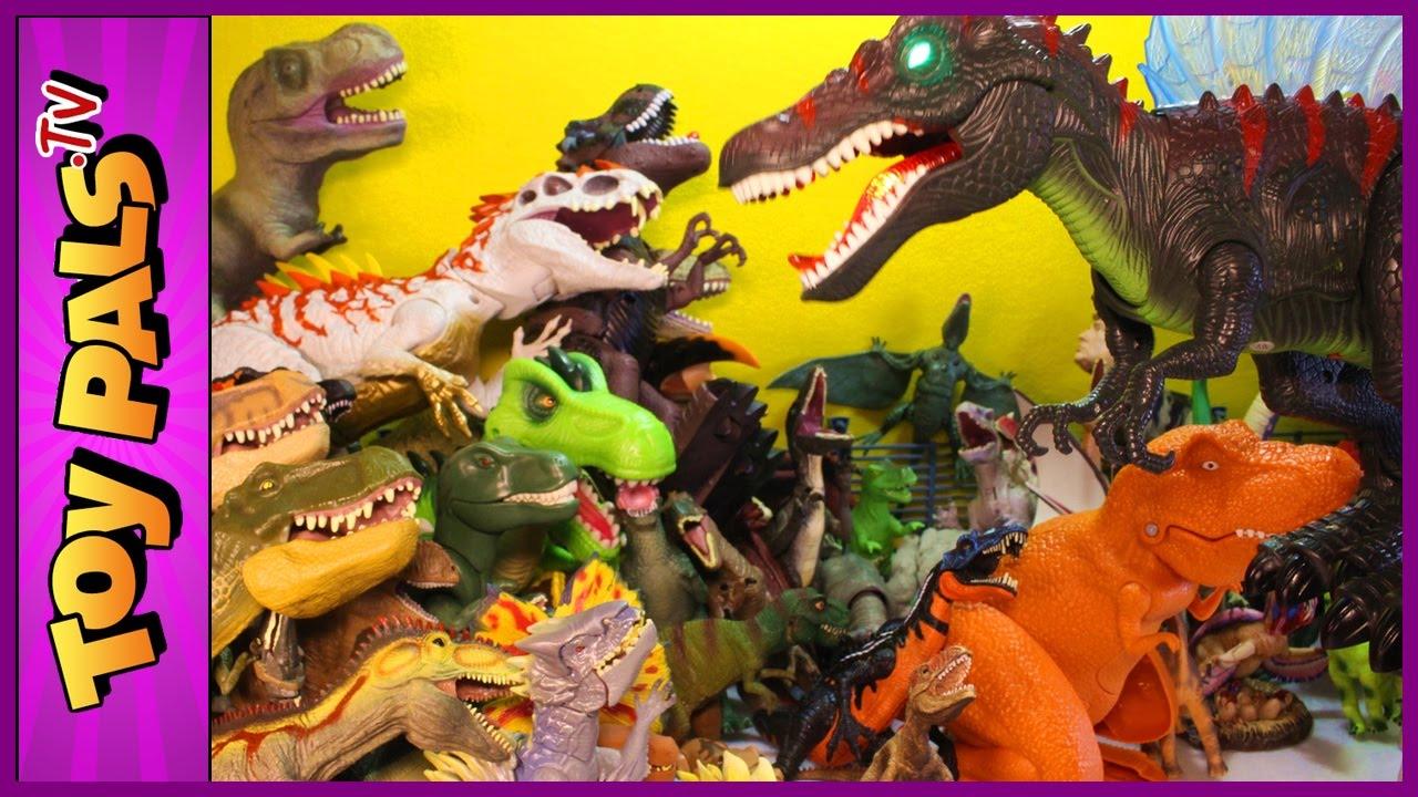 1280x720 DINOSAURS: Toy Dinosaur Figure Collection w/ Jurassic World Dinosaurs