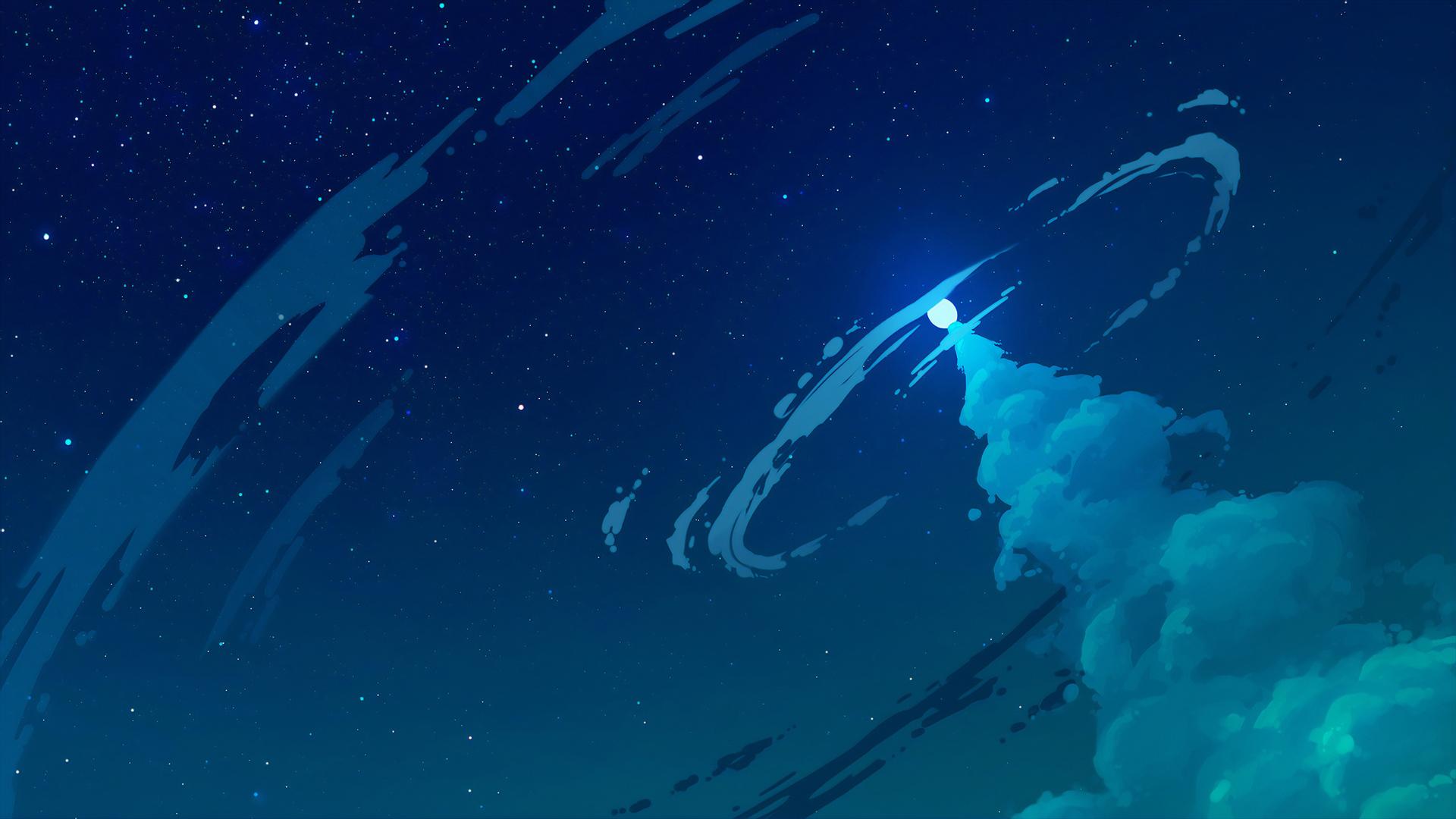 1920x1080 Blue Sky Clouds Digital Art HD Wallpaper For Your XFCE Desktop