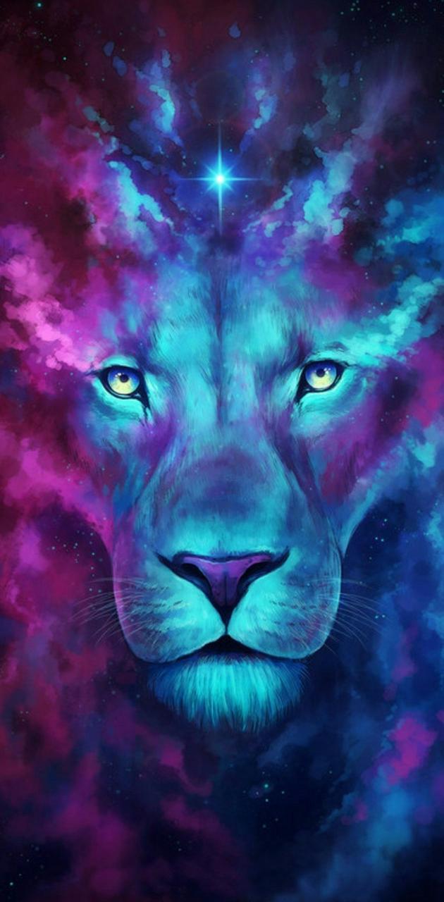 630x1280 Abstract lions wallpaper