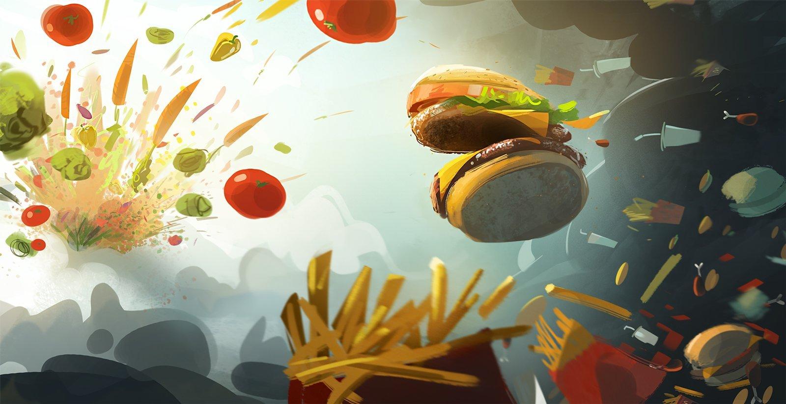 1600x822 Drawings Wallpaper for Your Phone Food (50 photo) Drawings for sketching and not only