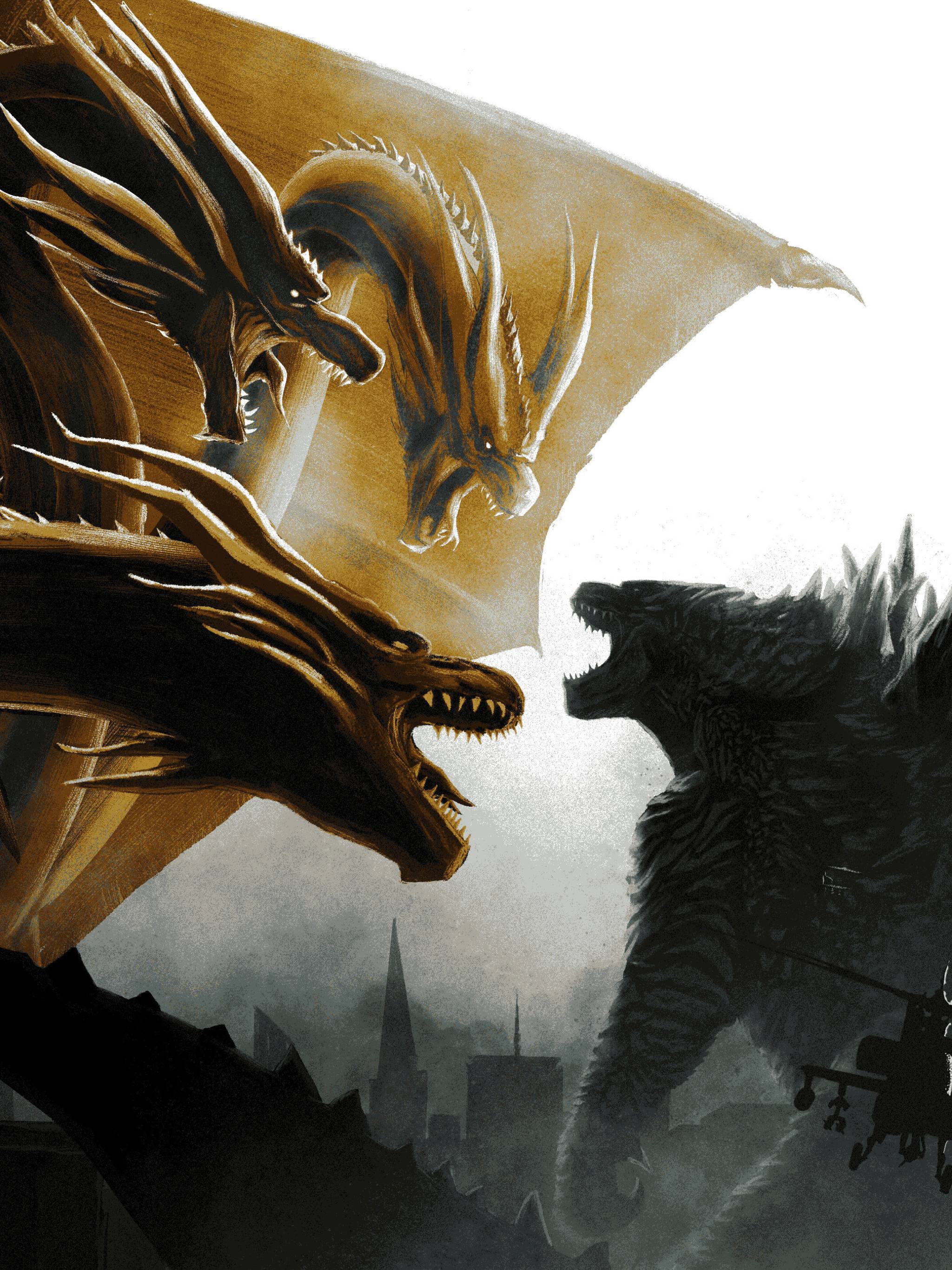 2048x2732 Godzilla vs King Ghidorah In Godzilla King of the Monsters 2048x2732 Resolution Wallpaper, HD Movies 4K Wallpaper, Image, Photo and Background