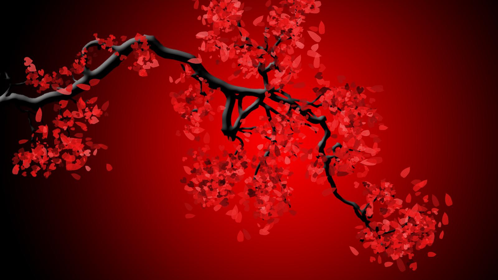 Red Sakura Wallpapers Top Free Red Sakura Backgrounds WallpaperAccess