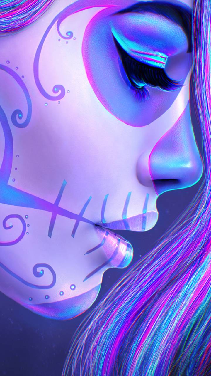 720x1280 Sugar Skull Phone Wallpaper