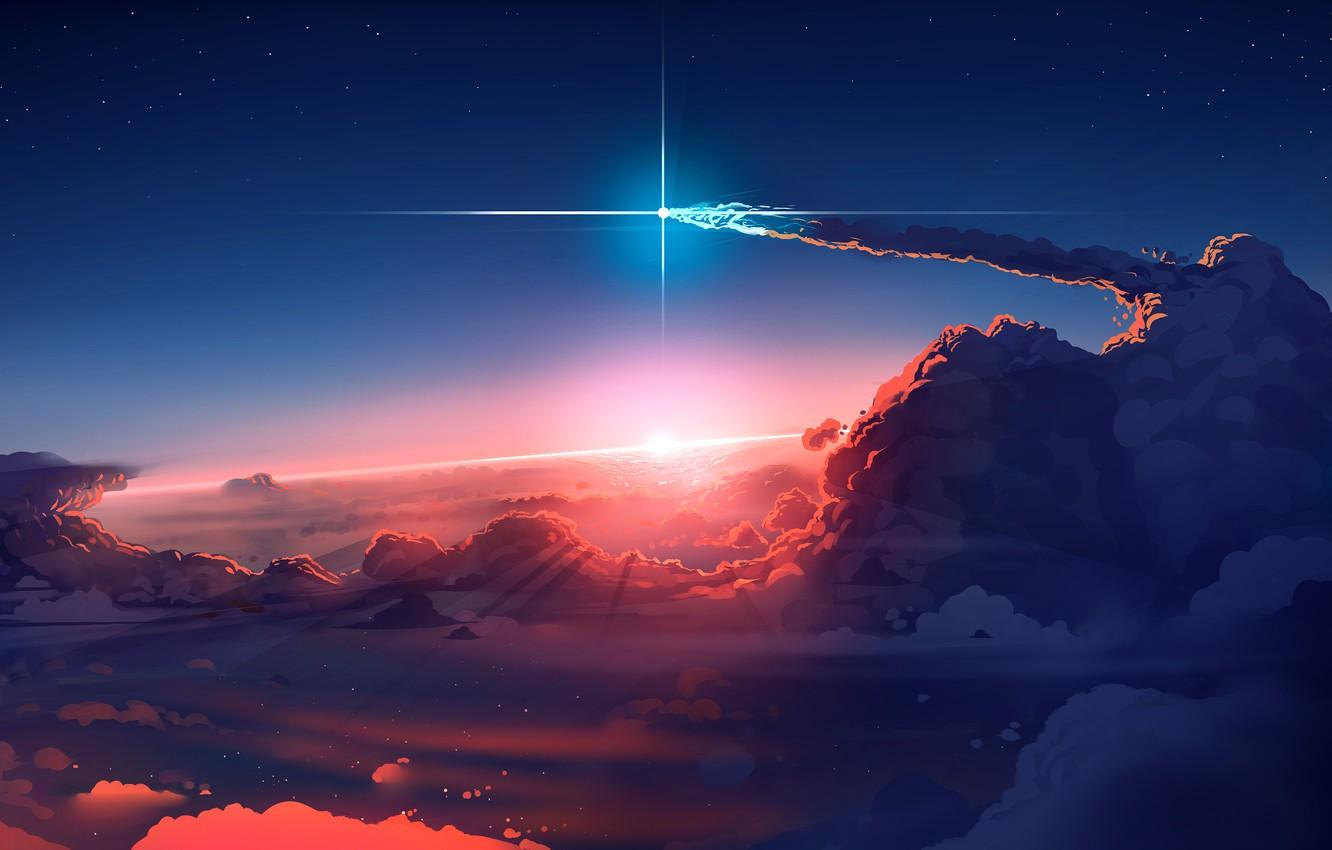 1332x850 Free download Wallpaper Sky sunset art clouds stars sun digital art [1332x850] for your Desktop, Mobile & Tablet. Explore Sunset Digital Wallpaper. Digital Art Background, Digital HD Wallpaper, Joann Digital Wallpaper