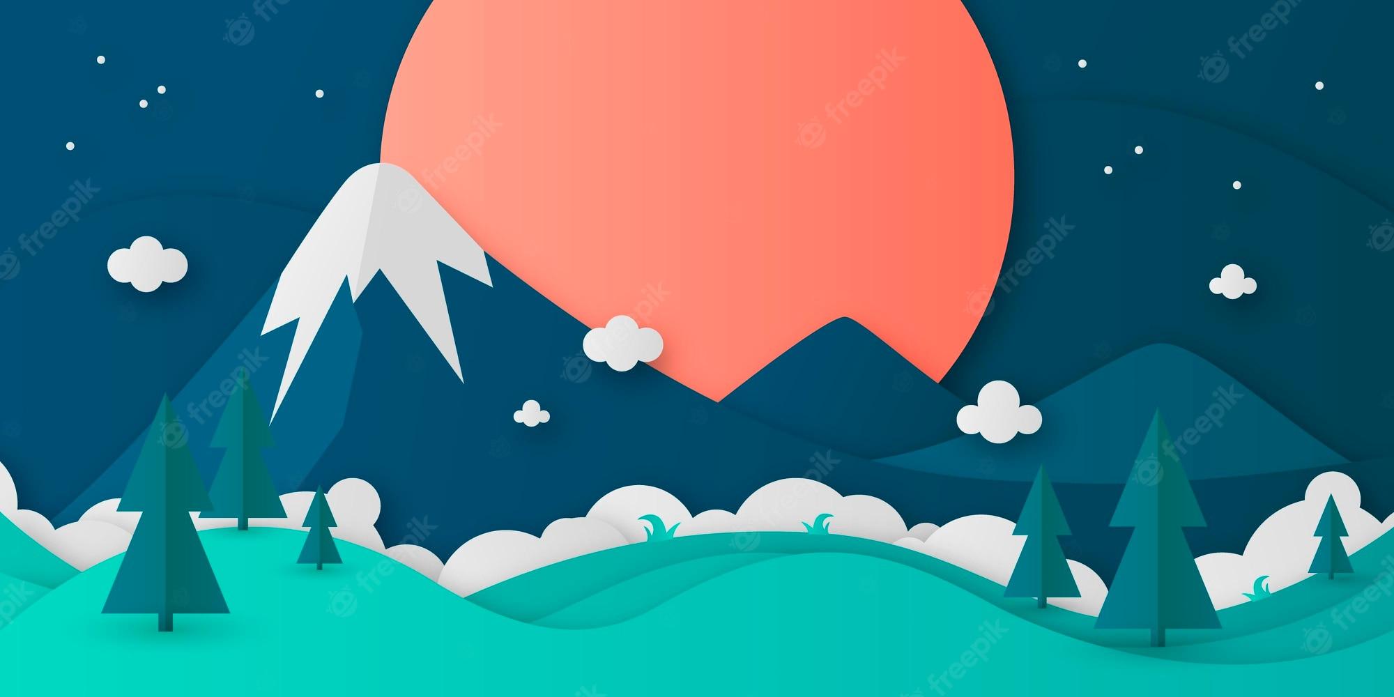 2000x1000 Mountain wallpaper Vectors & Illustrations for Free Download