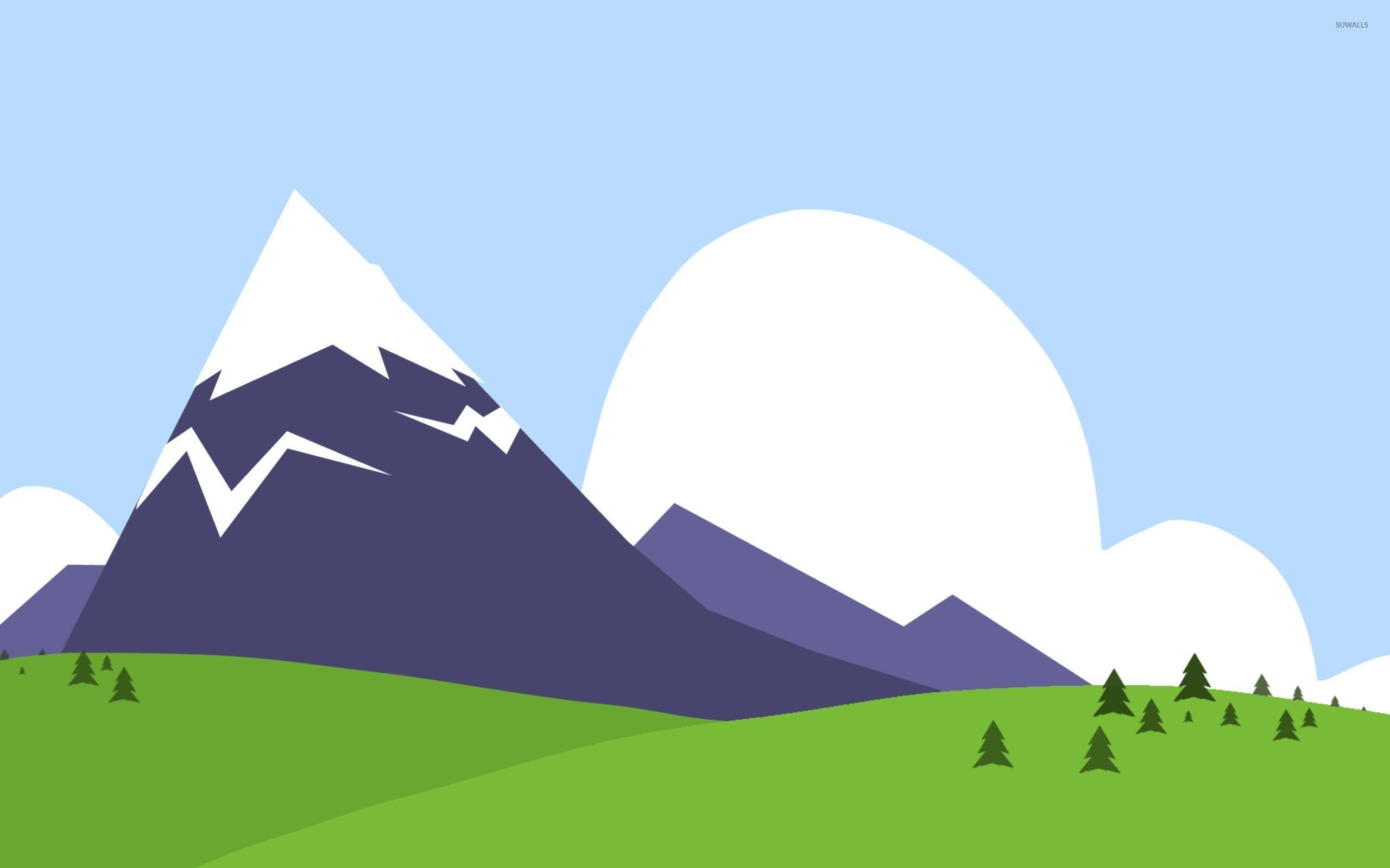 2560x1600 Vector Mountain Wallpaper