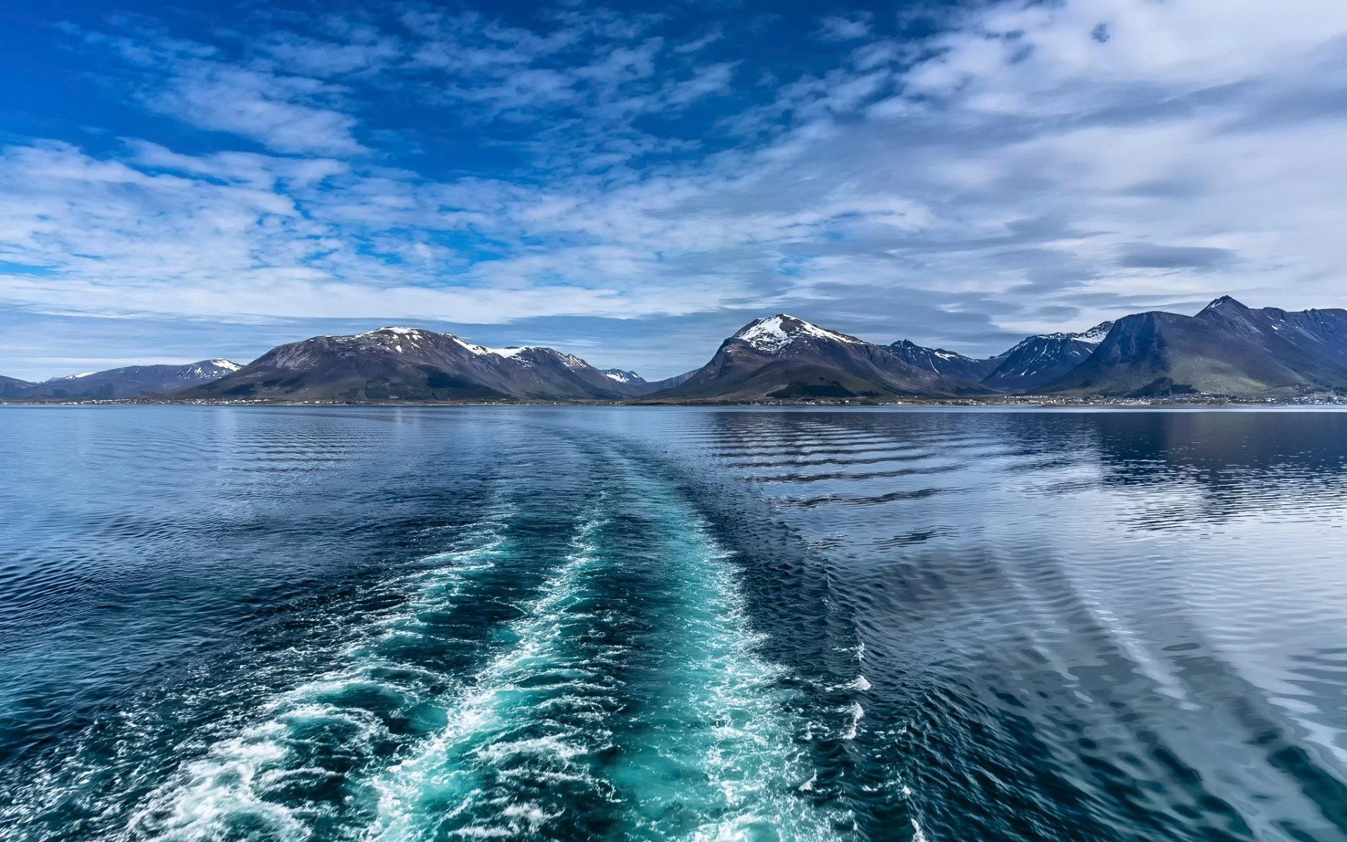 1920x1200 Norway Sea Mountains HD wallpaper