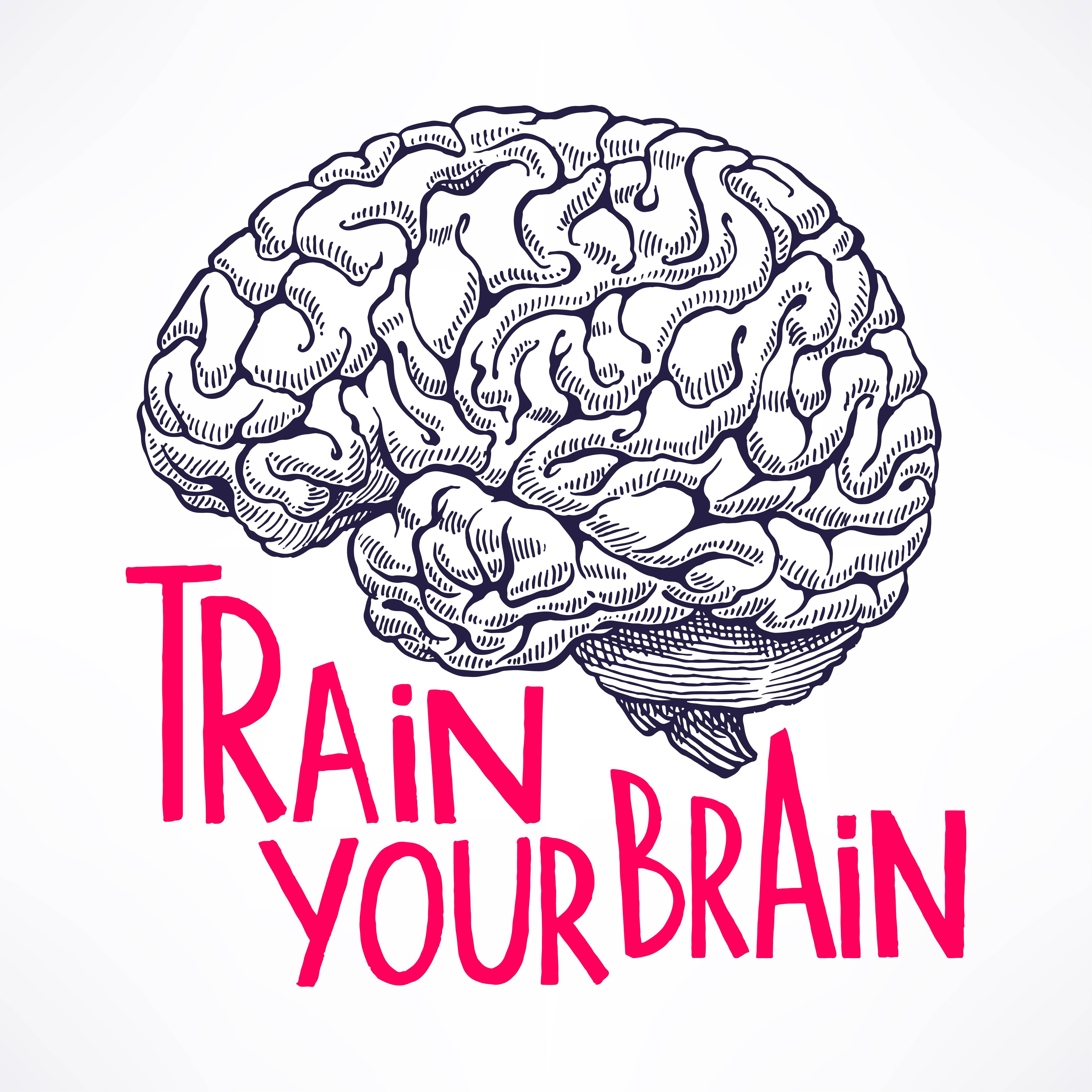 Brains day. Арт прокачай мозг. Мозг вектор. Тренируй свой мозг. Извилины мозга.