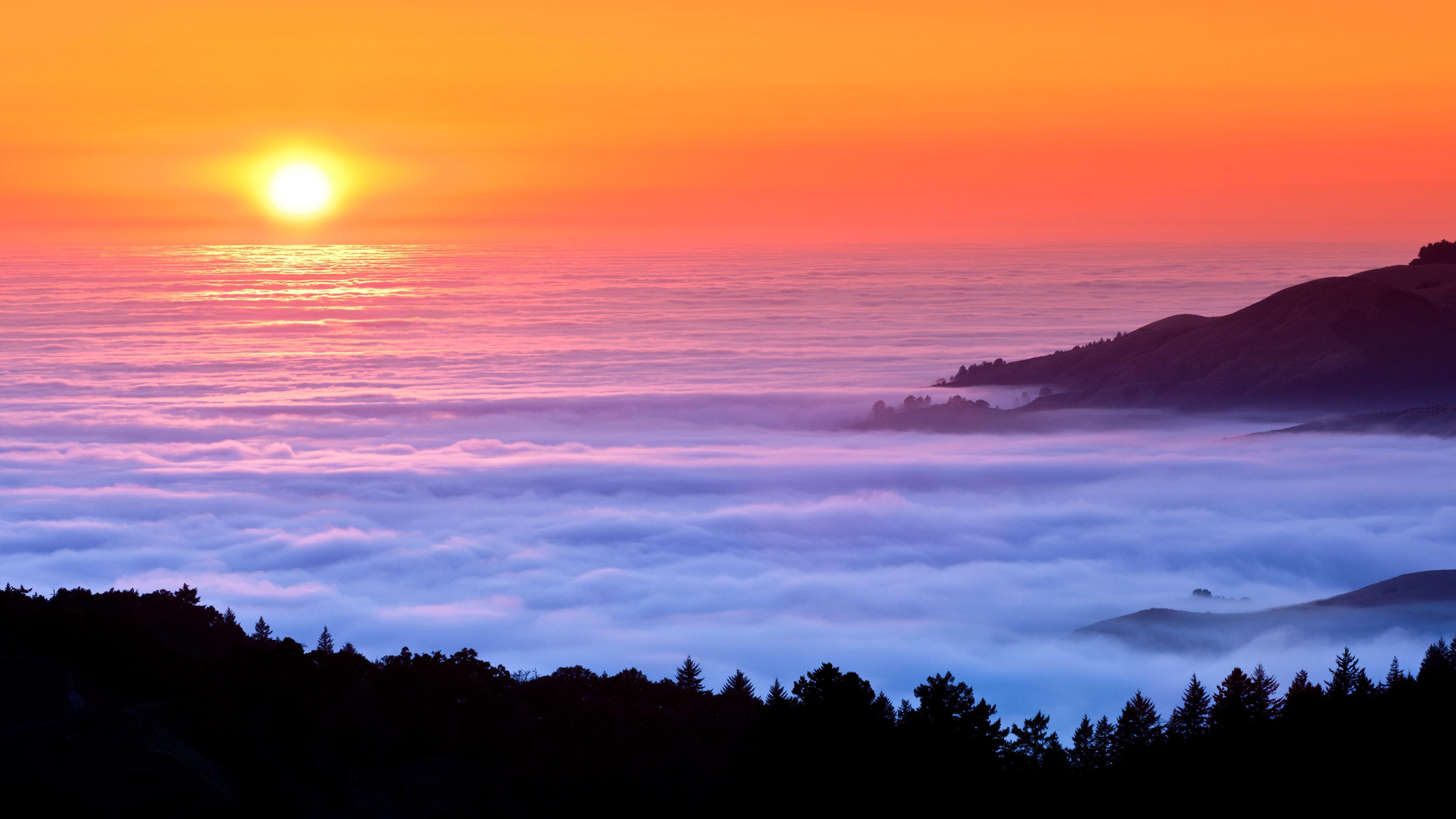 3840x2160 Sea of fog wallpaperx2160