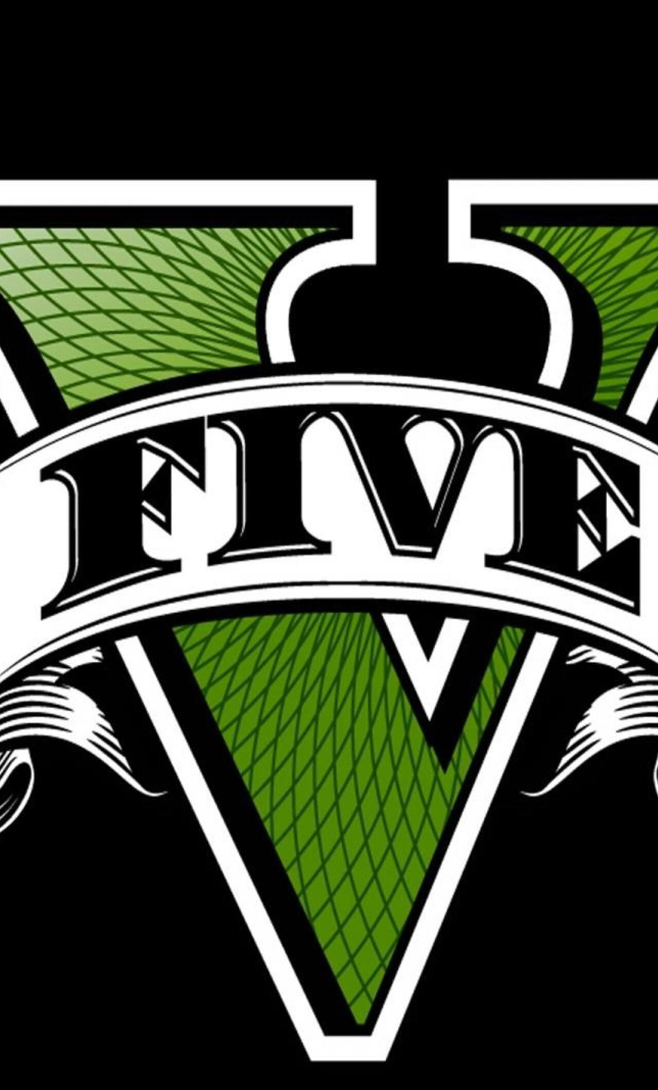 1280x2120 GTA 5 Logo HD iPhone HD 4k Wallpaper, Image, Background, Photo and Picture