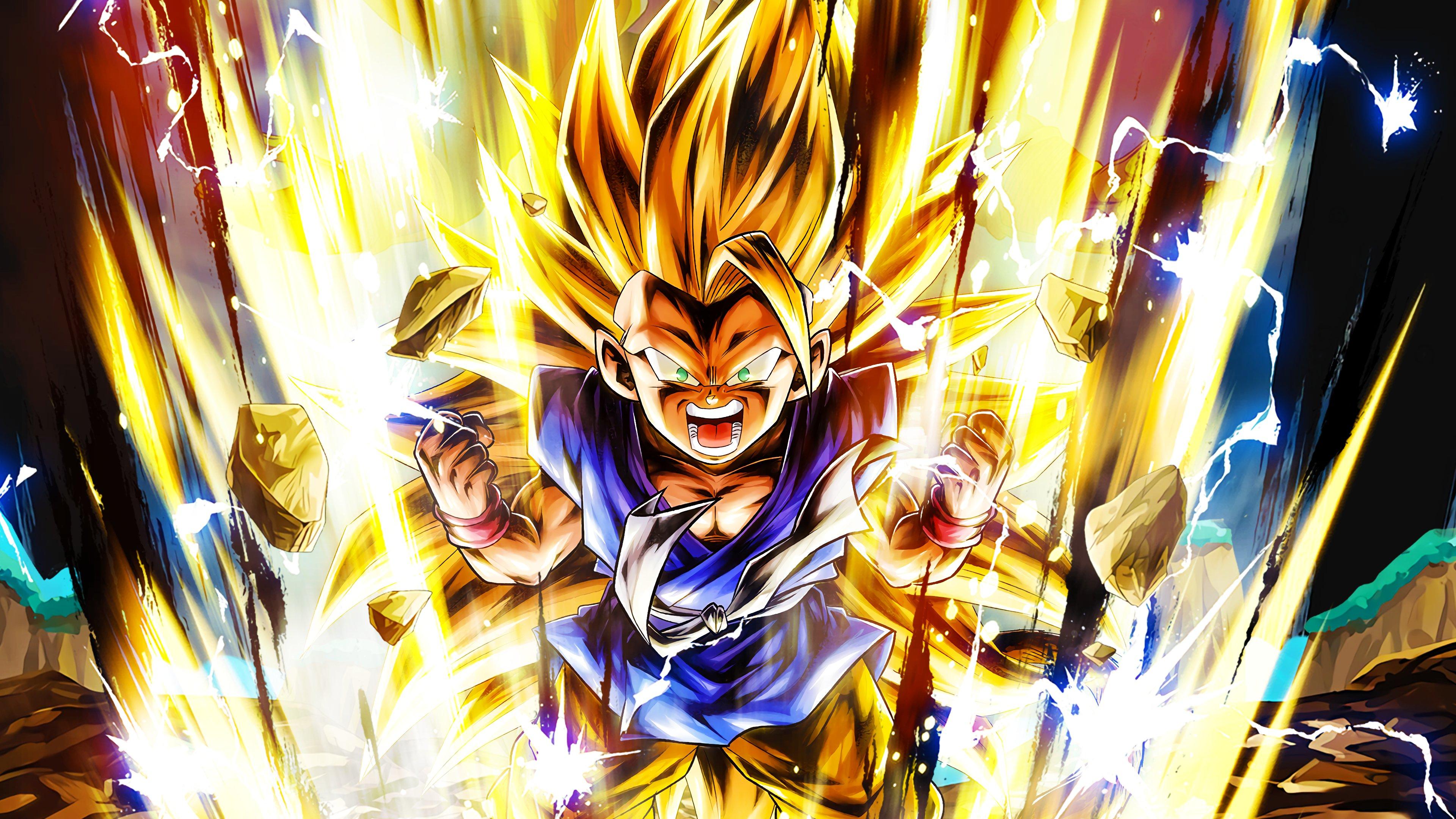 3840x2160 John Sparking Super Saiyan 3 Goku (Kid) HD + 4K PC Wallpaper + 4K Phone Wallpaper Version! #DBLegends #DragonBallLegends