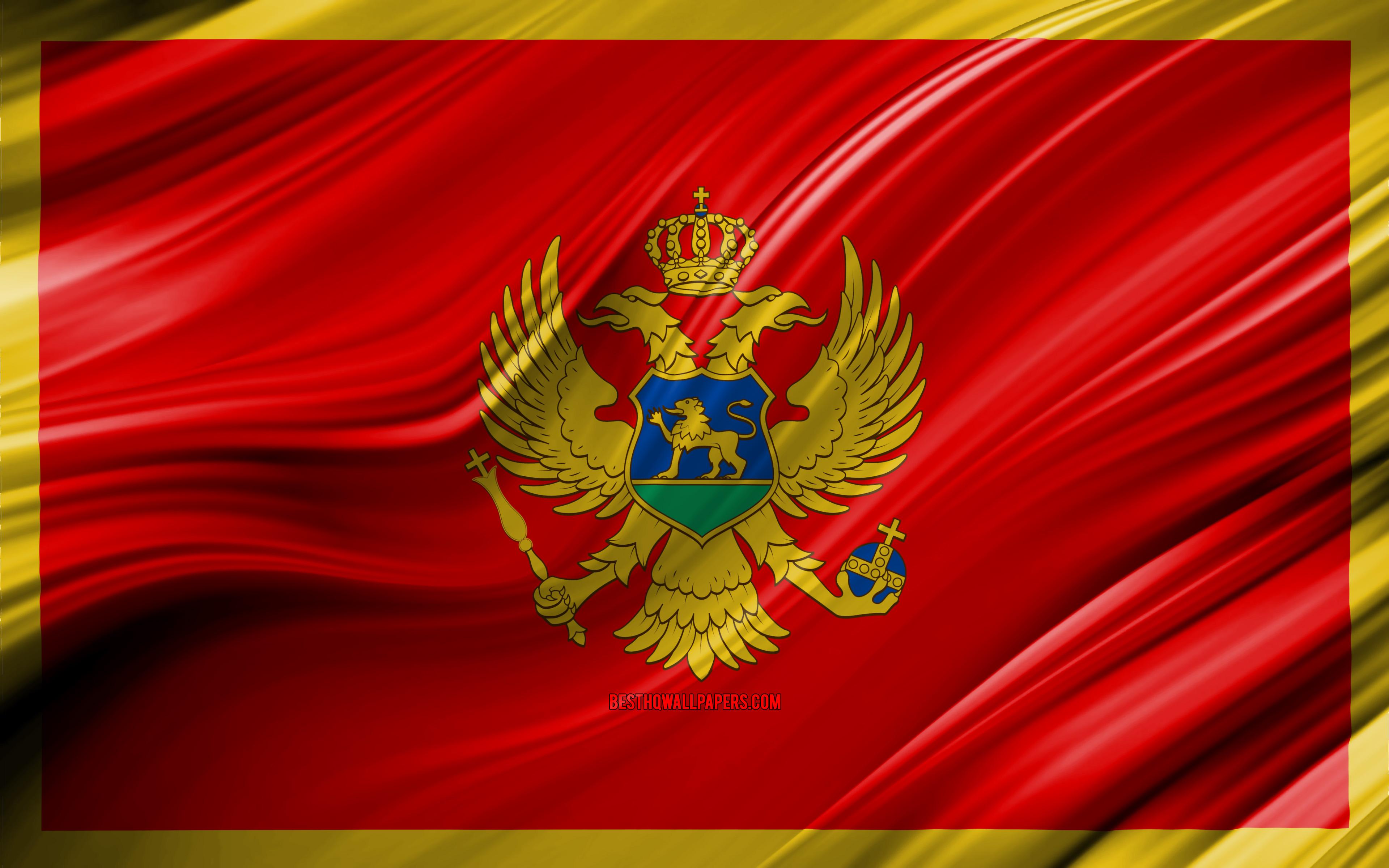 3840x2400 Download wallpaper 4k, Montenegrin flag, European countries, 3D waves, Flag of Montenegro, national symbols, Montenegro 3D flag, art, Europe, Montenegro for desktop with resolution 3840x2400. High Quality HD picture wallpaper