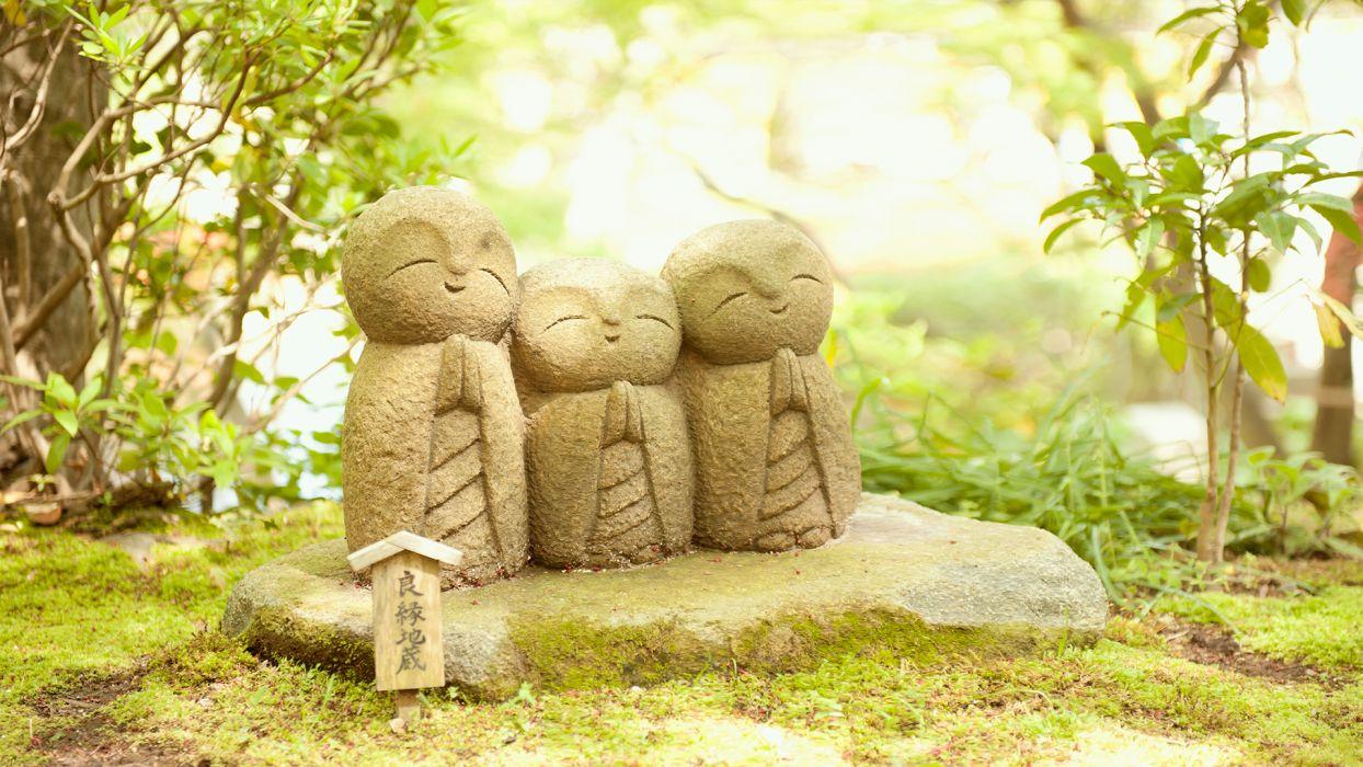 1244x700 Buddha statue garden moss stone leaves religion zen mood prayer