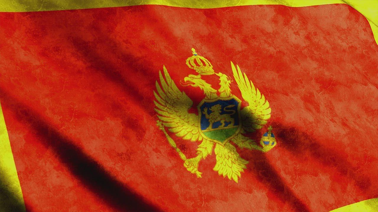 1280x720 Montenegro flag Stock Video