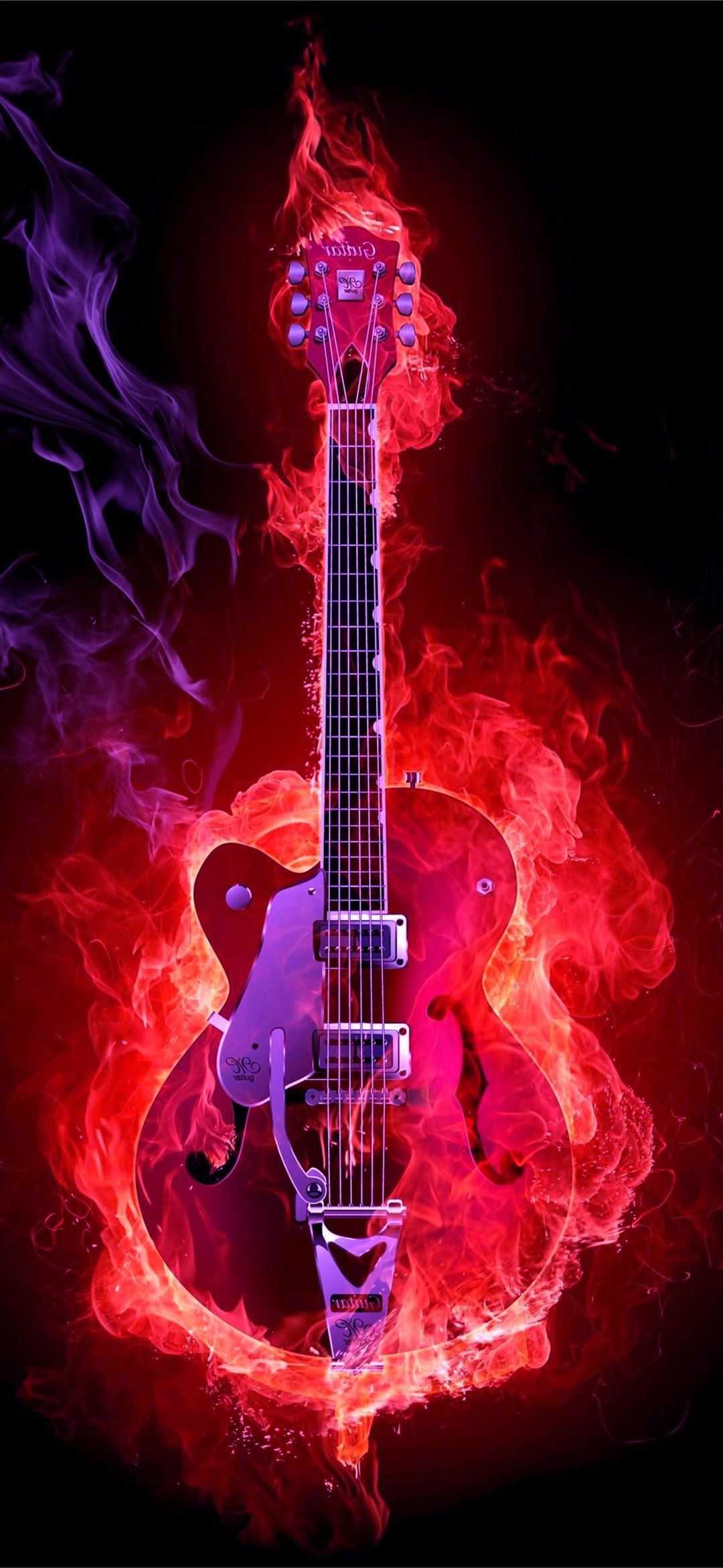 1080x2340 4K Guitar Wallpaper