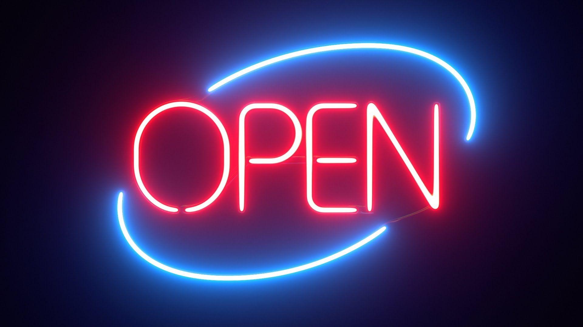 1920x1078 This neon text sign looks like it could be used for an old diner and was made by You tuber Matthew Butler. Neon signs, Neon open sign, Neon sign repair
