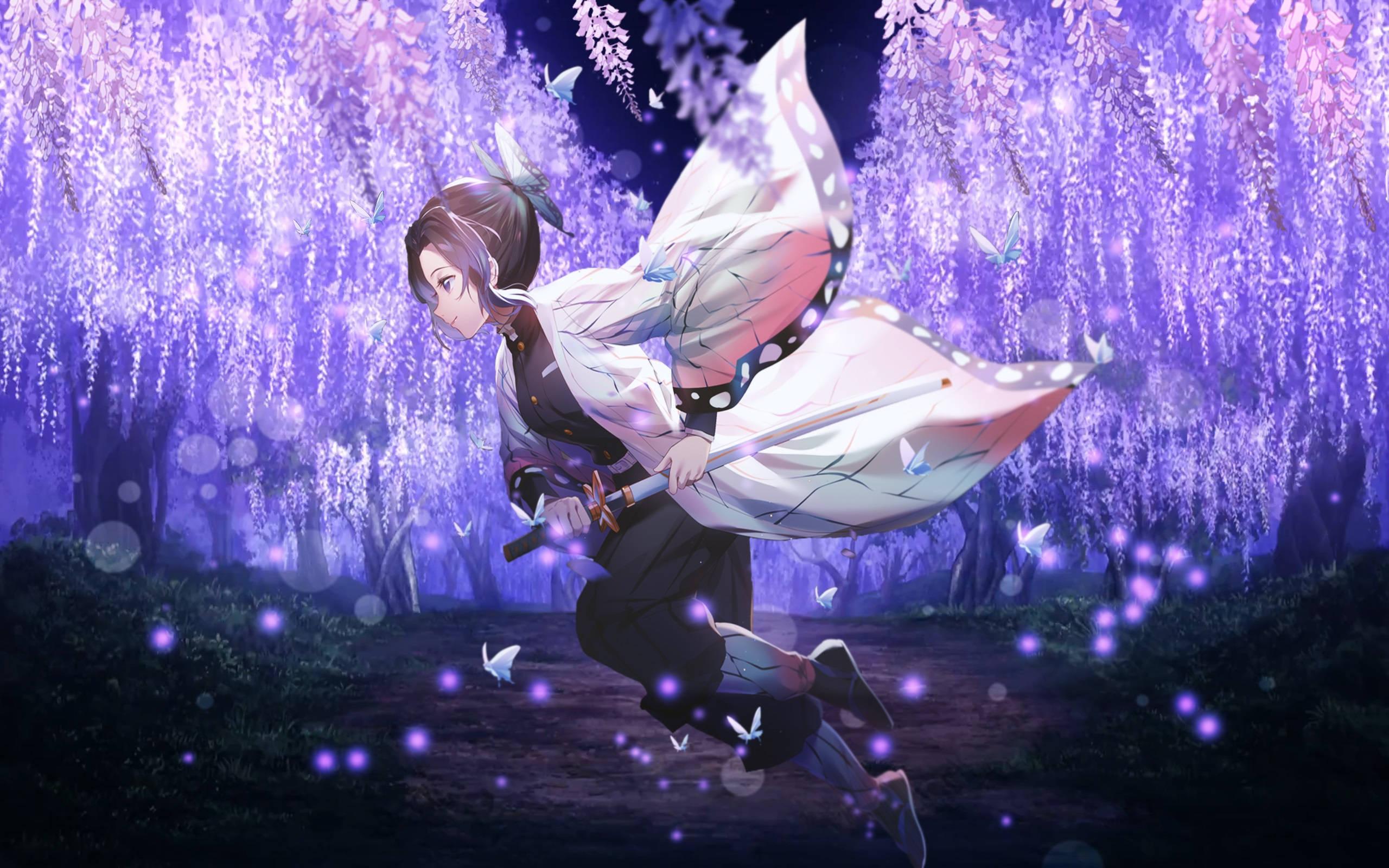 2560x1600 Download Shinobu Kocho And Wisteria Wallpaper