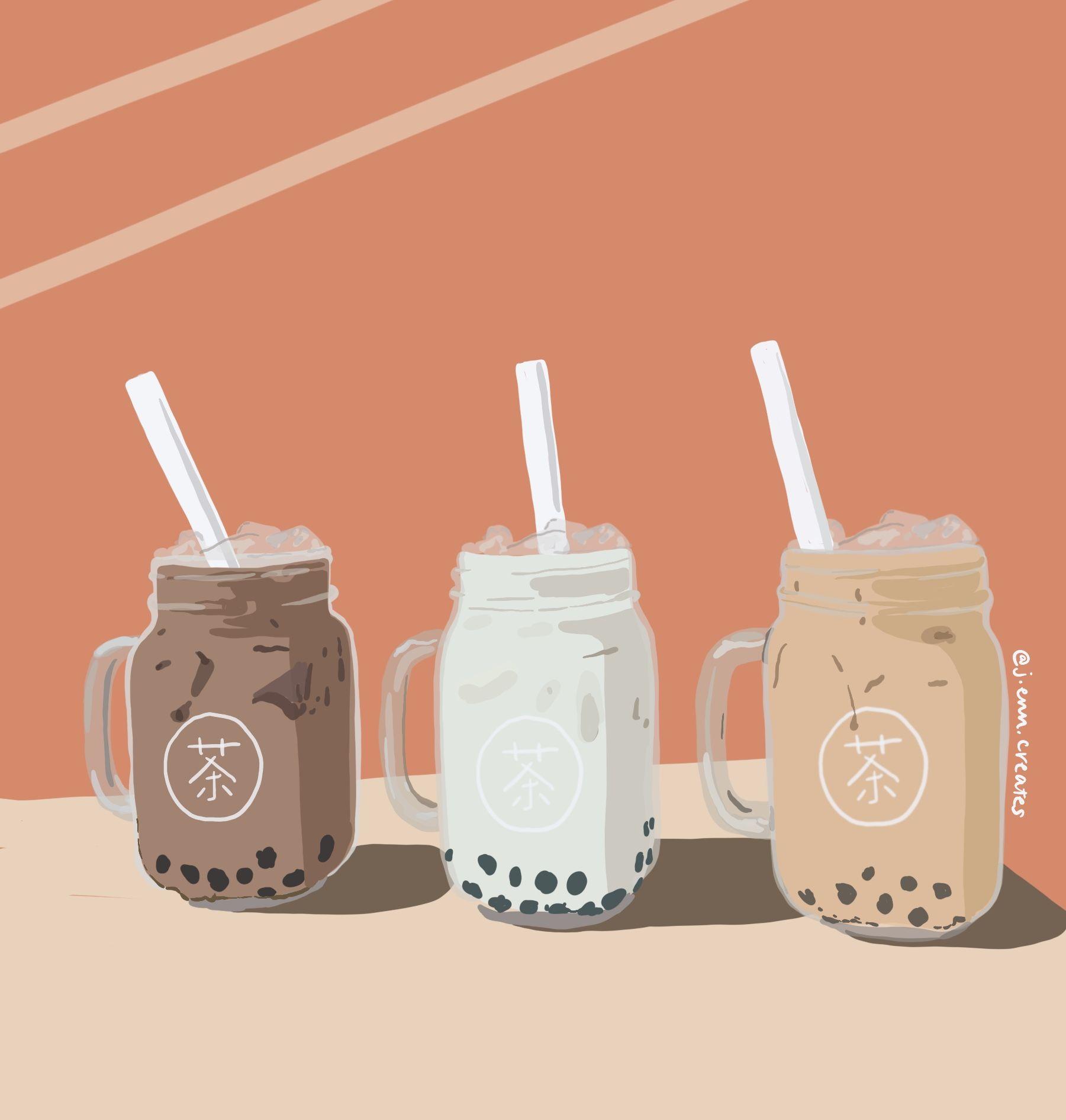 1801x1892 Milk Tea Wallpaper
