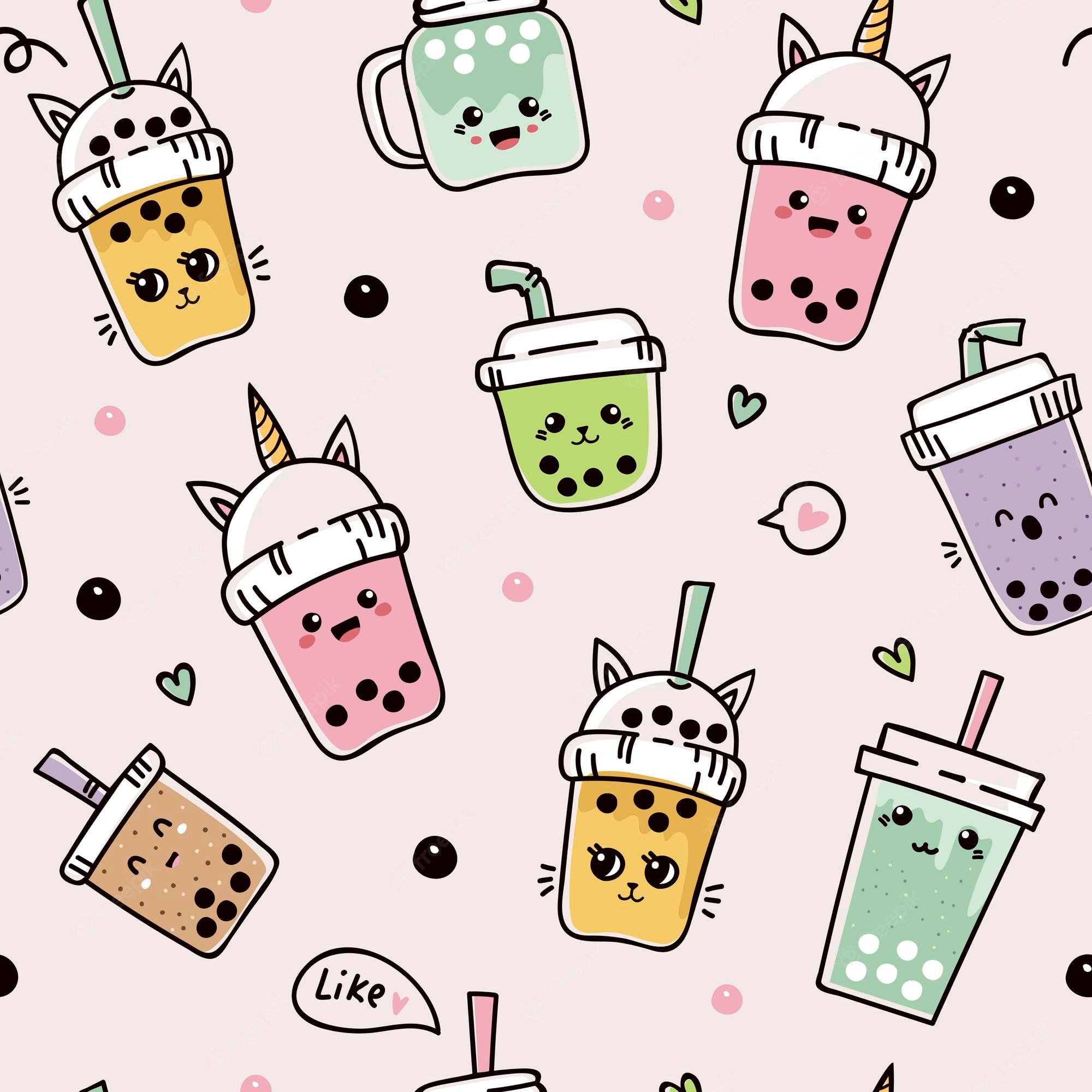 2000x2000 Kawaii Bubble Tea Image. Free Vectors, & PSD