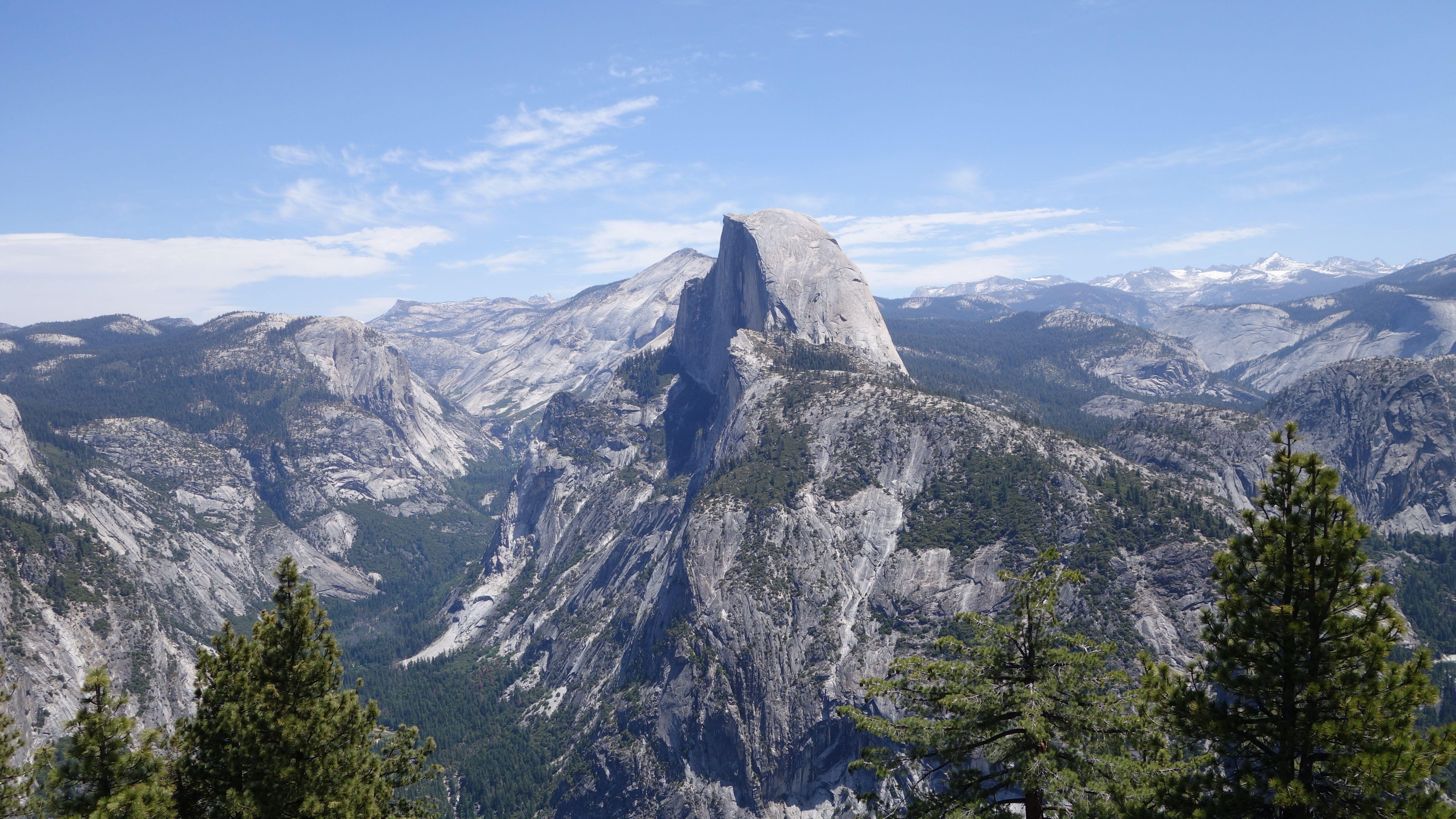 5120x2880 HD wallpaper: yosemite national park, half dome, rock formation, california