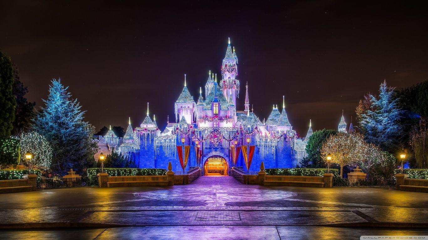 1366x768 Disneyland Christmas iPhone Wallpaper Mouse Minnie Mouse