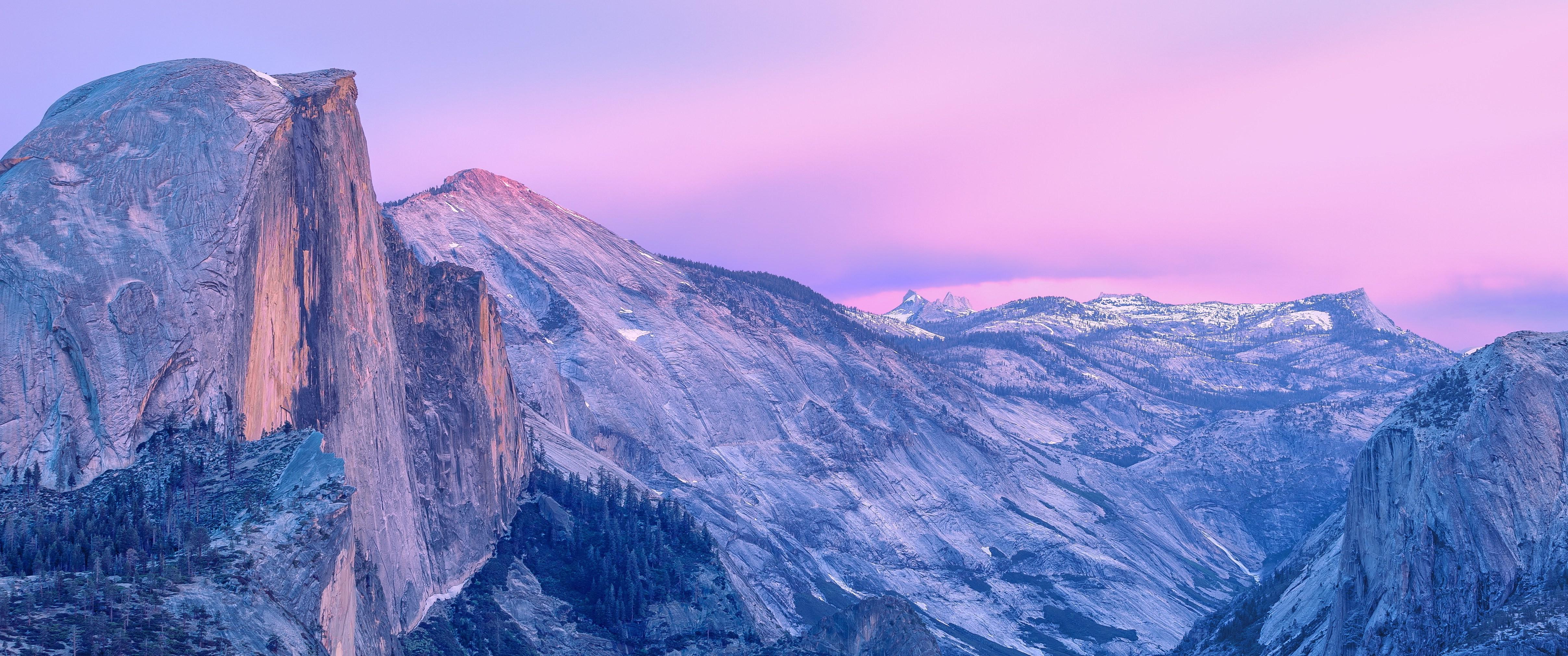 4832x2023 landscape, Half Dome, Yosemite National Park, Nature, Morning, Valley, Mountain, Cliff, USA, California Wallpaper HD / Desktop and Mobile Background