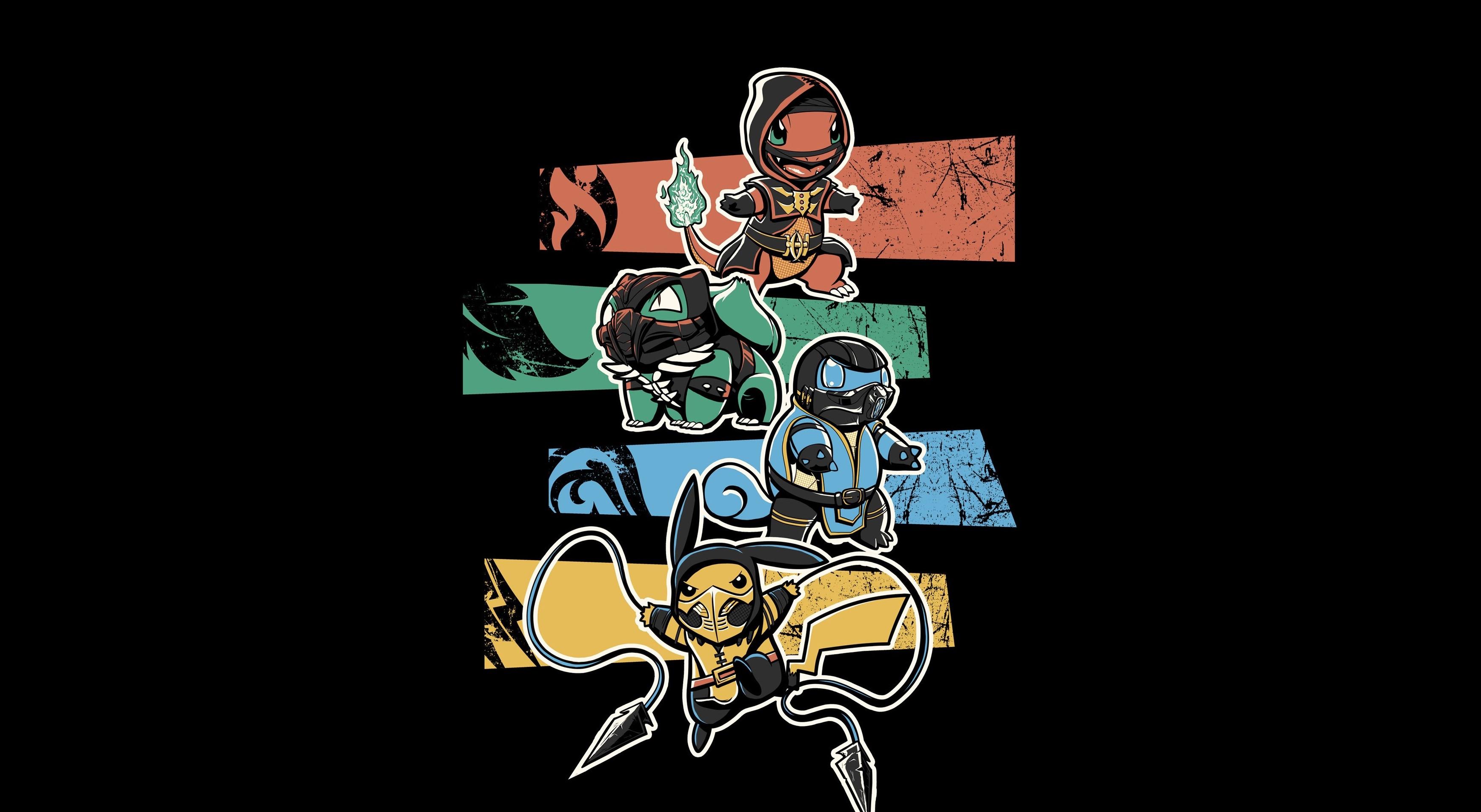 3480x1909 Free download Pokmon as Mortal Kombat Ninjas HD Wallpaper Background Image [3480x1909] for your Desktop, Mobile & Tablet. Explore Mortal Kombat Ninjas Wallpaper. Mortal Kombat Wallpaper, Mortal Kombat Background