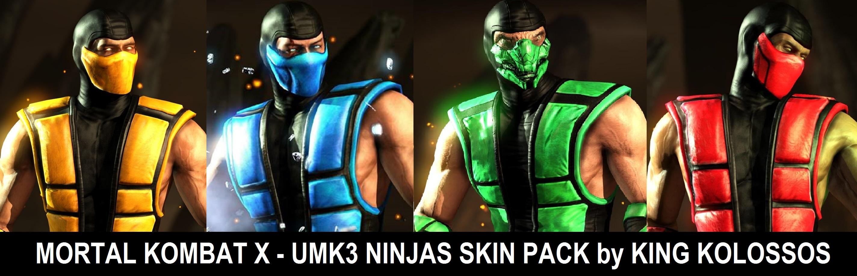 2848x918 Image 5 - [ UMK3 Ninjas Skin Pack ] by King Kolossos mod for Mortal Kombat X