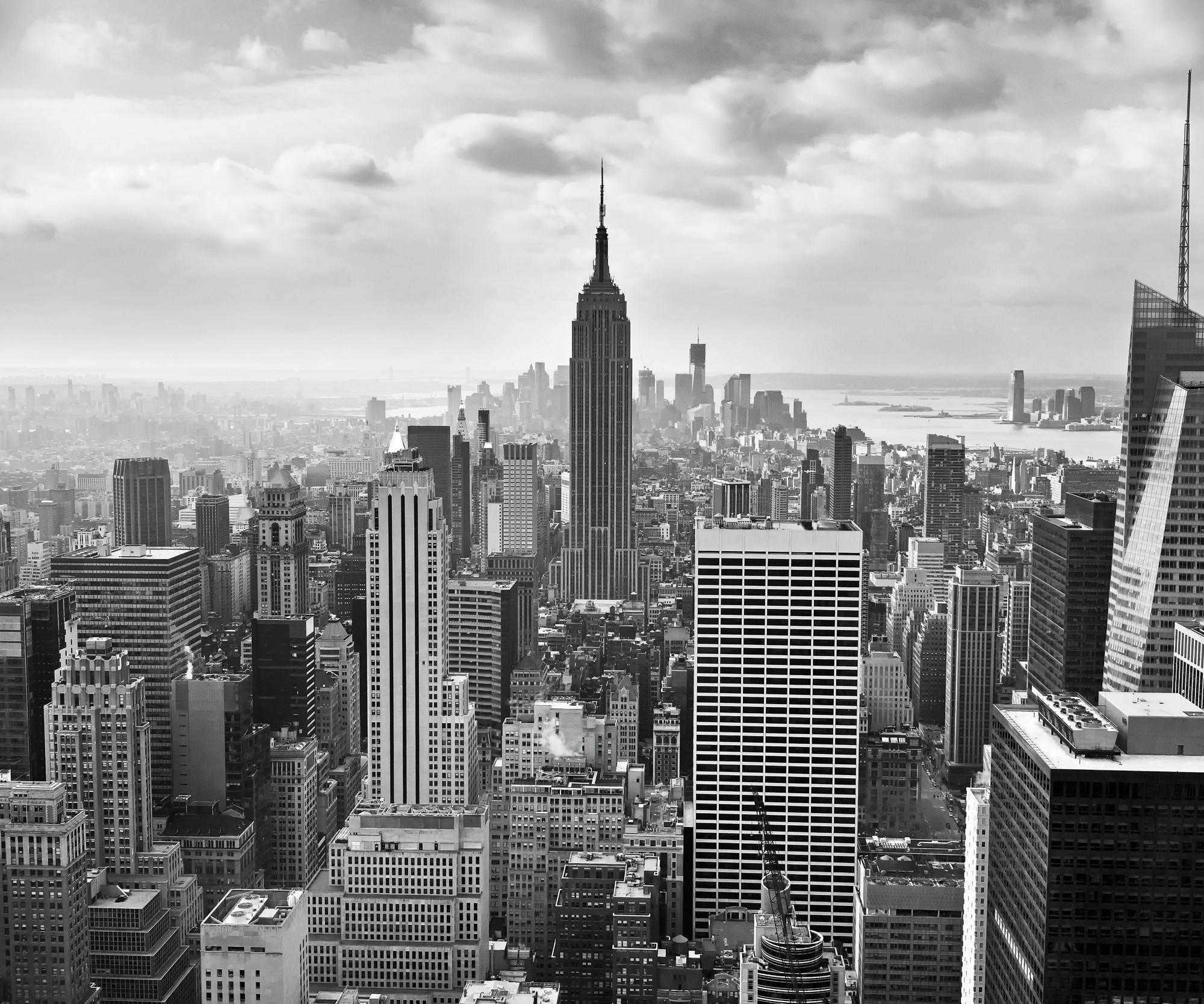 2000x1667 Non Woven Photomural NYC Black And White (323 DV3) From Komar