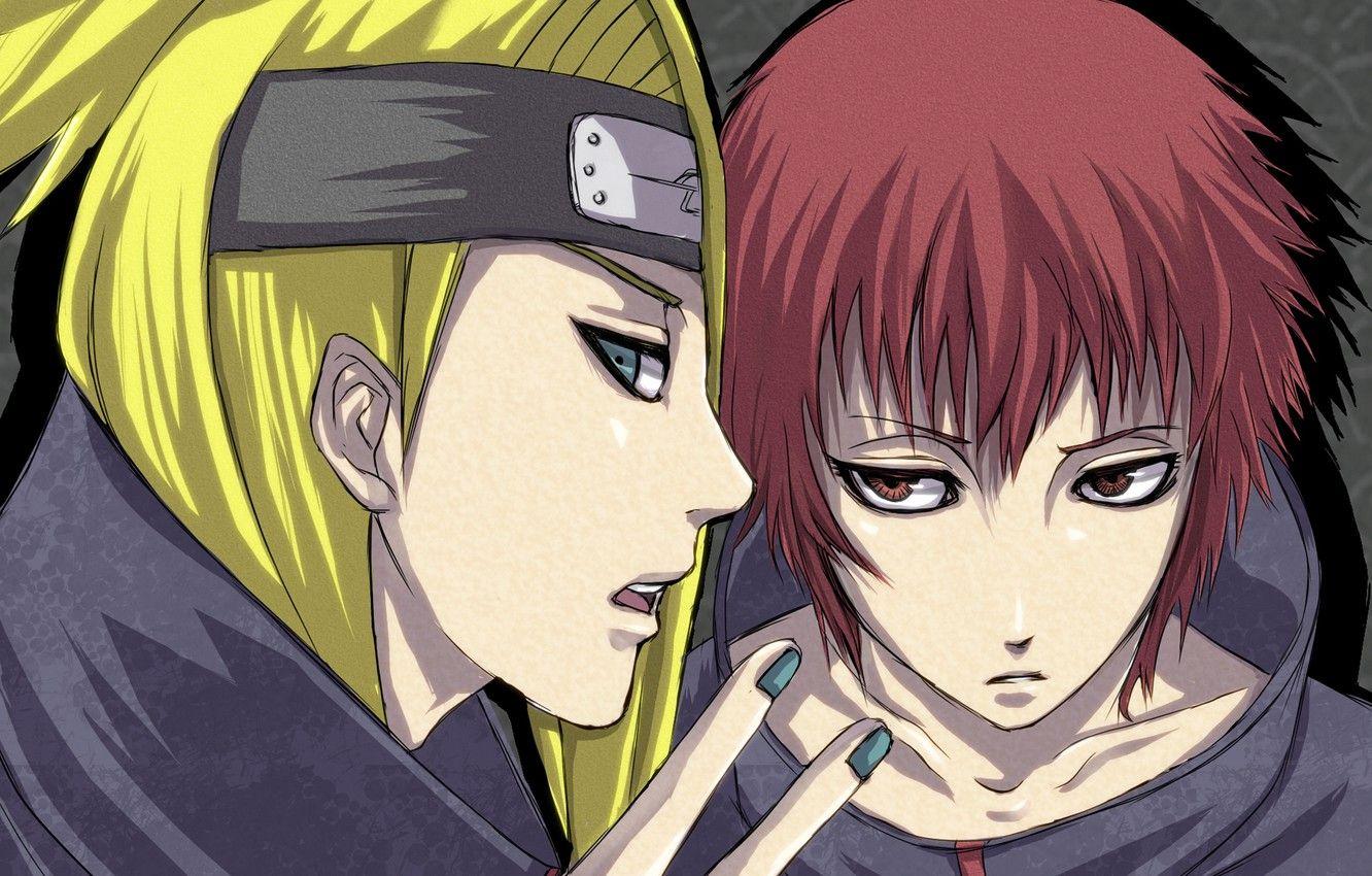 1332x850 Wallpaper naruto, headband, Naruto, Deidara, Sasori, the secret