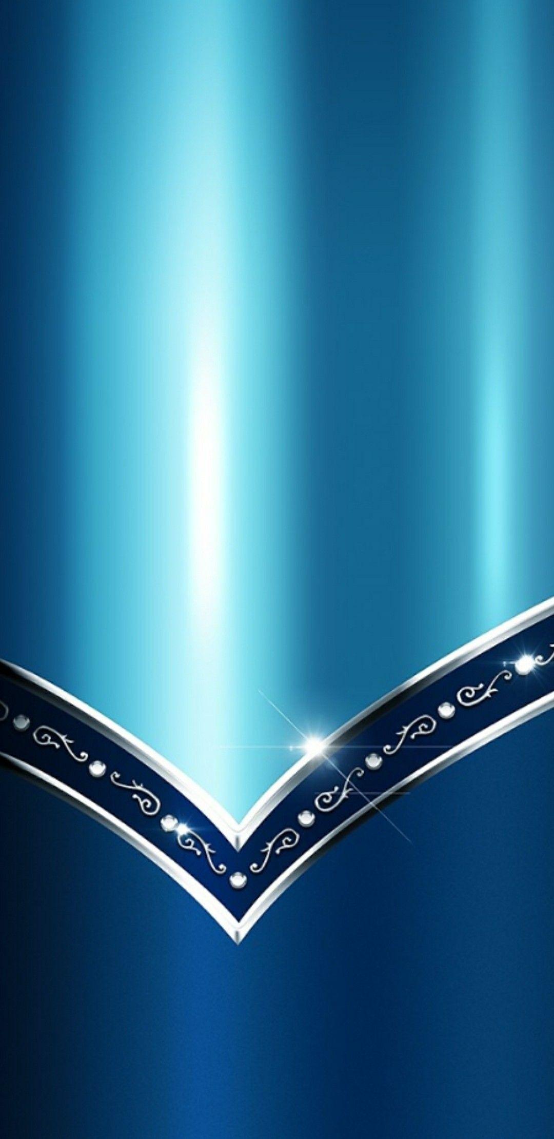 1080x2220 Blue And Silver Wallpaper