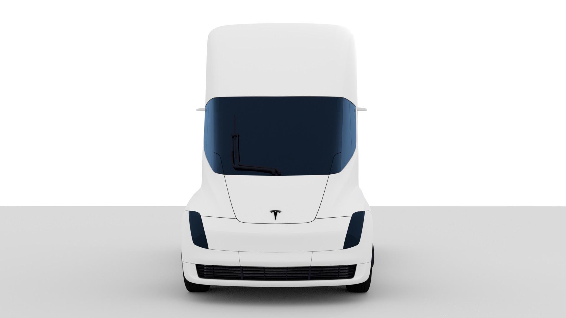 1920x1080 Tesla Semi Truck 3D ModelD CAD Model Library