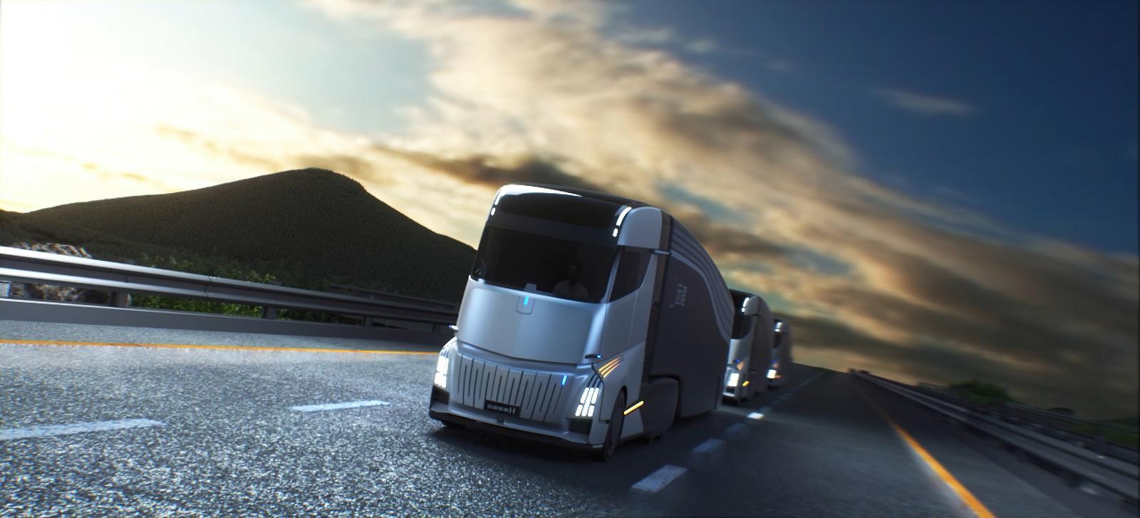 1600x727 Geely takes on Tesla Semi with futuristic Homtruck electric hauler