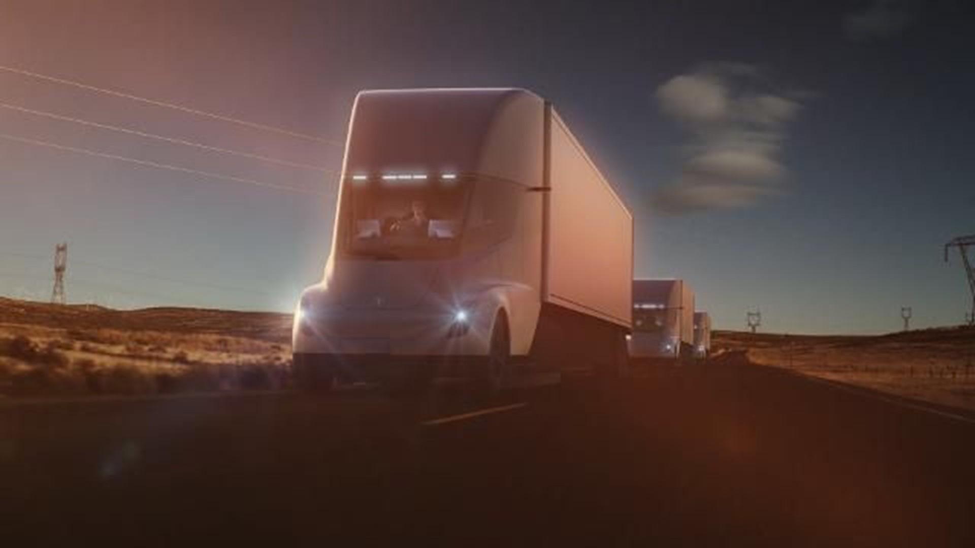 1920x1080 Tesla Semi, An Electric Big Rig Truck With 500 Mile Range, Rolls Into Reality
