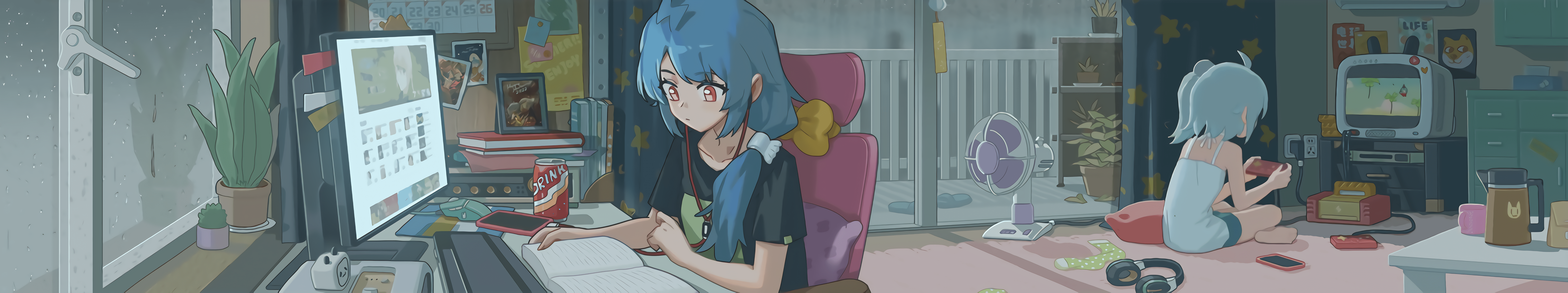 7680x1440 Bilibili 22 Bilibili 33 Bilibili Anime Girls Wallpaper: 7680x1440