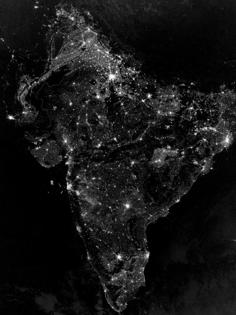 768x1024 India Wallpaper. Suomi NPP image of India at night