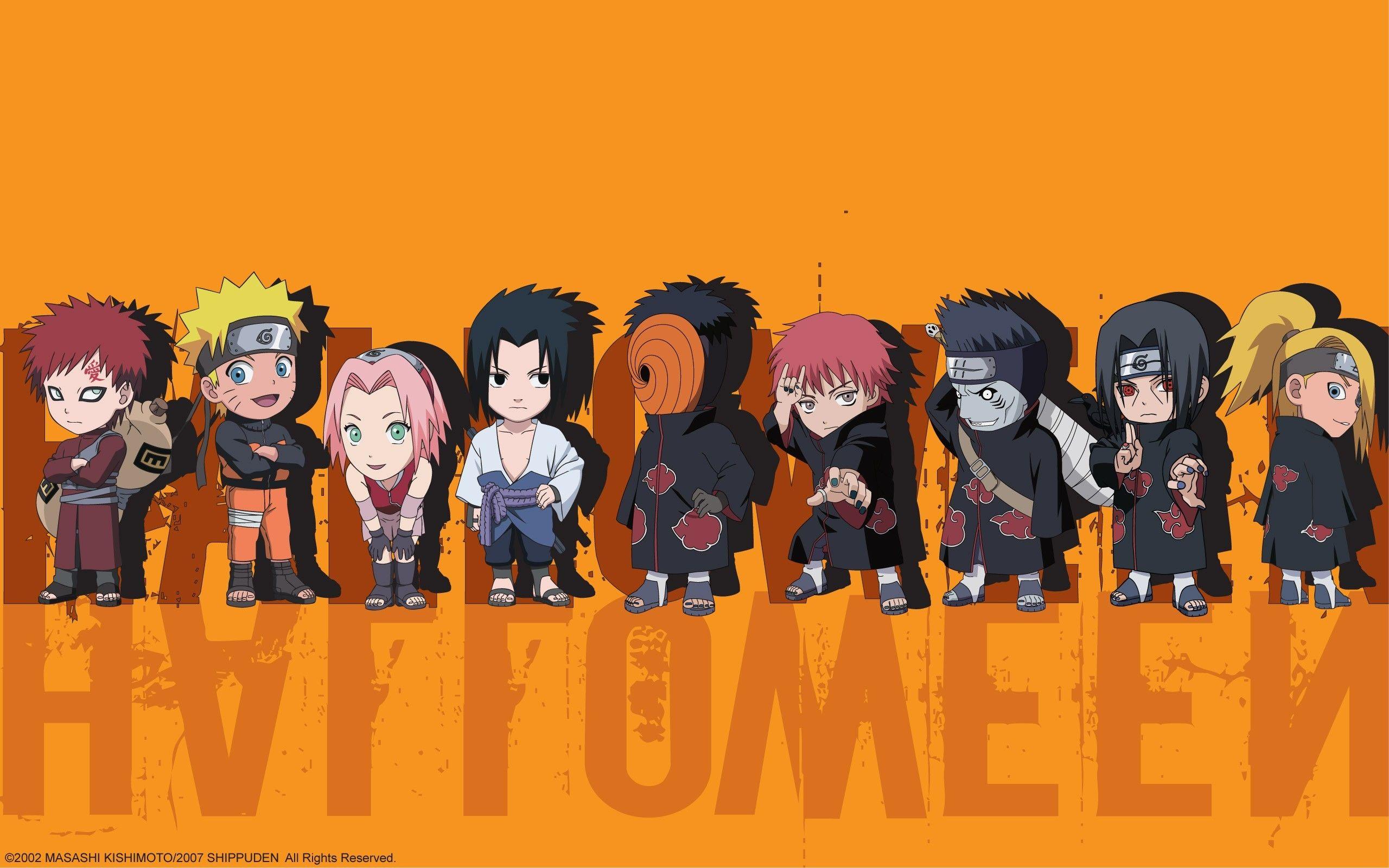 2560x1600 Sasori gaara uzumaki naruto tobi orange background wallpaper