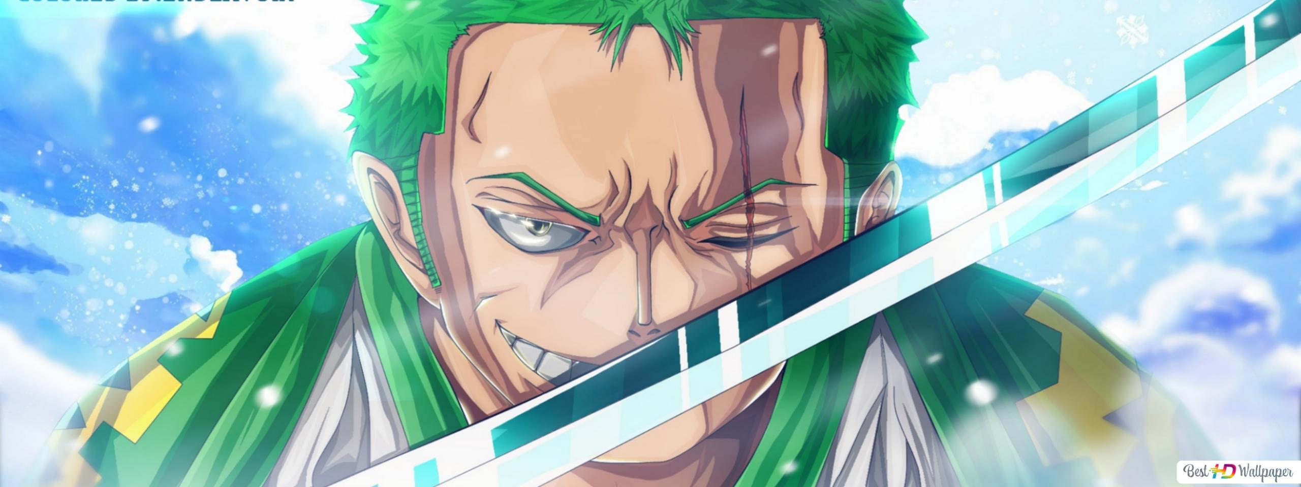 2560x960 Roronoa Zoro Wano Kuni Arc HD wallpaper download