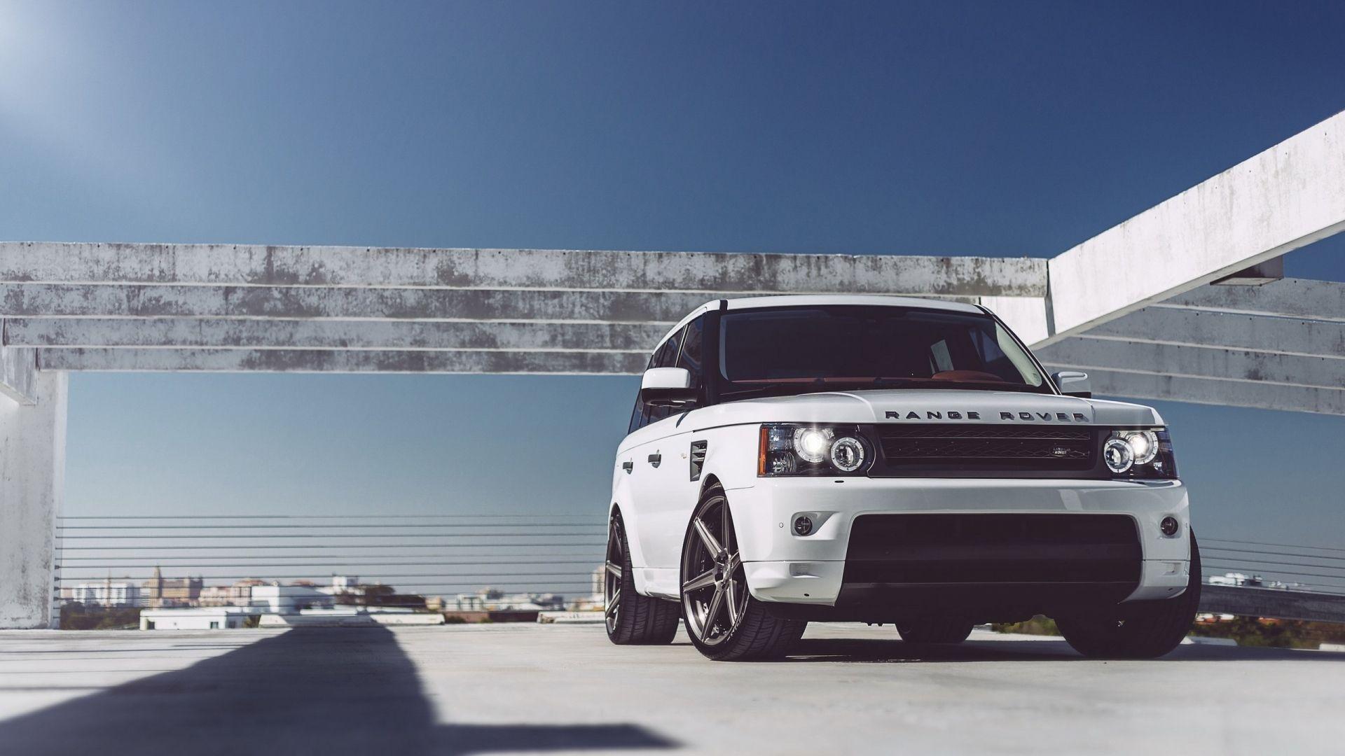 1920x1080 White Range Rover Wallpaper