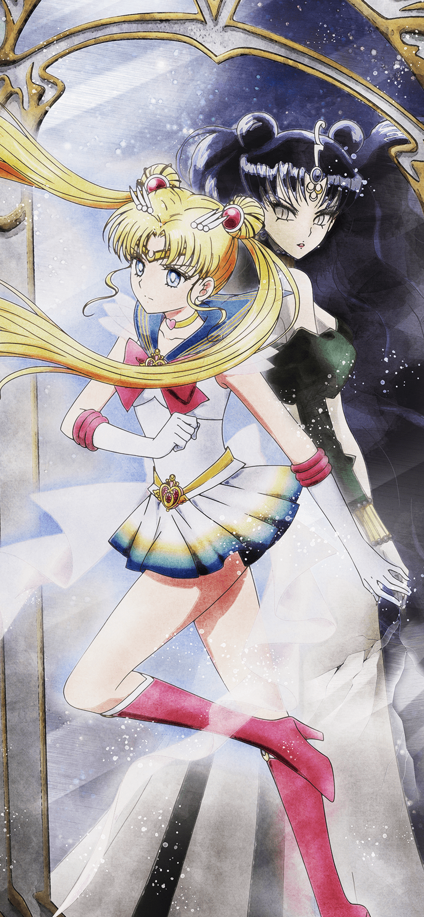 828x1792 Sailor Moon Villains Wallpaper