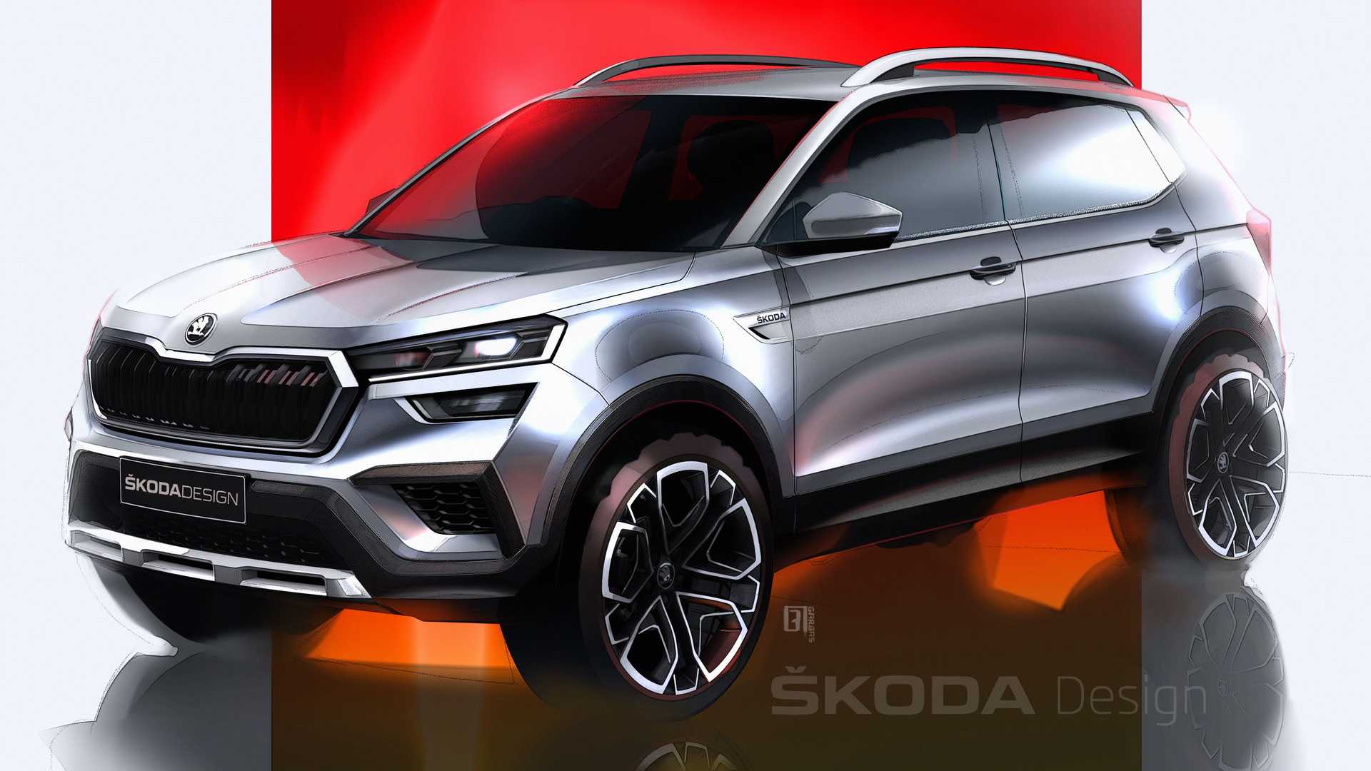 1920x1080 Skoda Kushaq Sketched Out Ahead Of March 18 Reveal