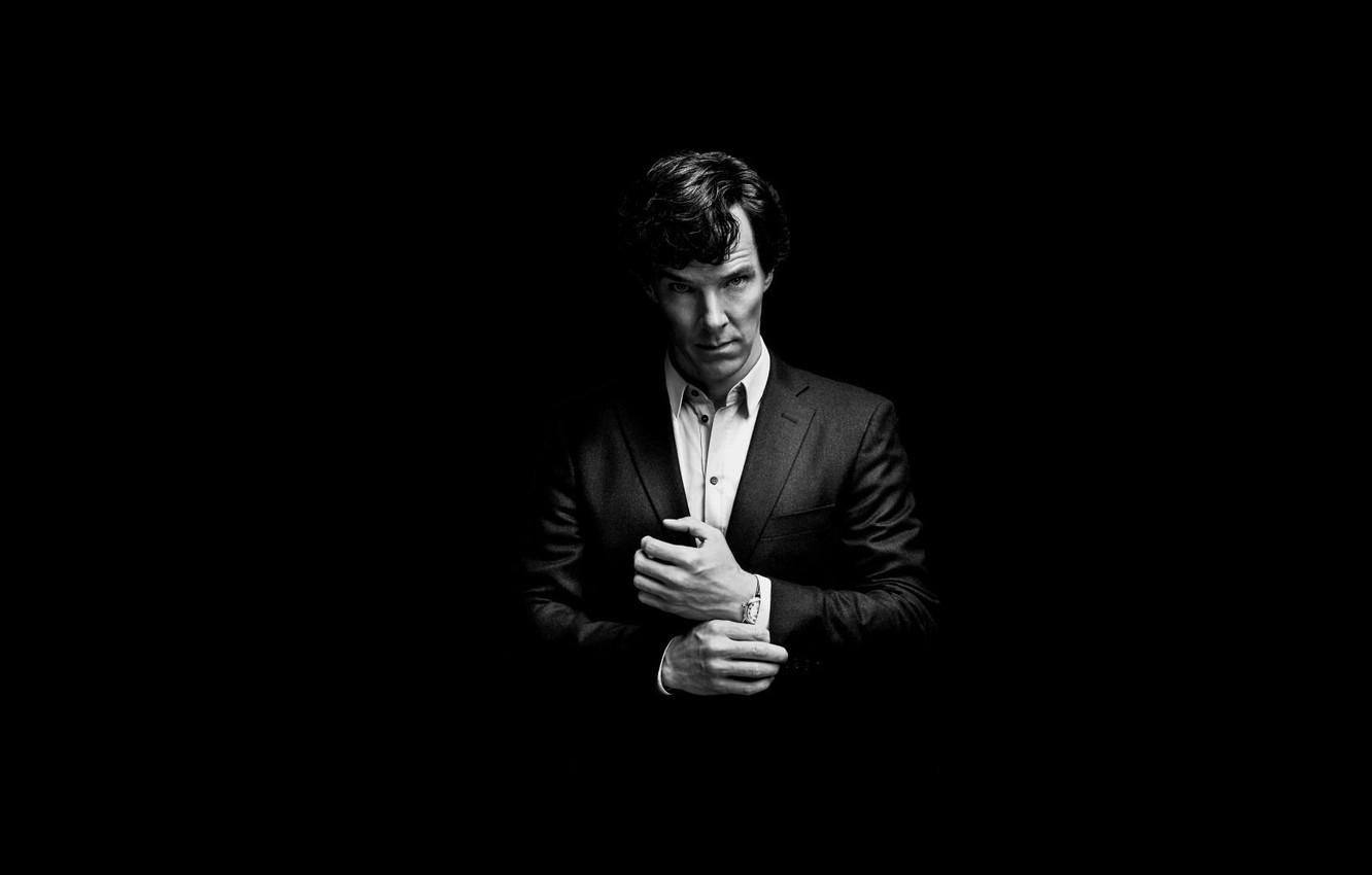 1332x850 Wallpaper background, minimalism, black background, Benedict Cumberbatch, Benedict Cumberbatch, Sherlock, Sherlock BBC, Sherlock Holmes, Sherlock (TV series) image for desktop, section фильмы
